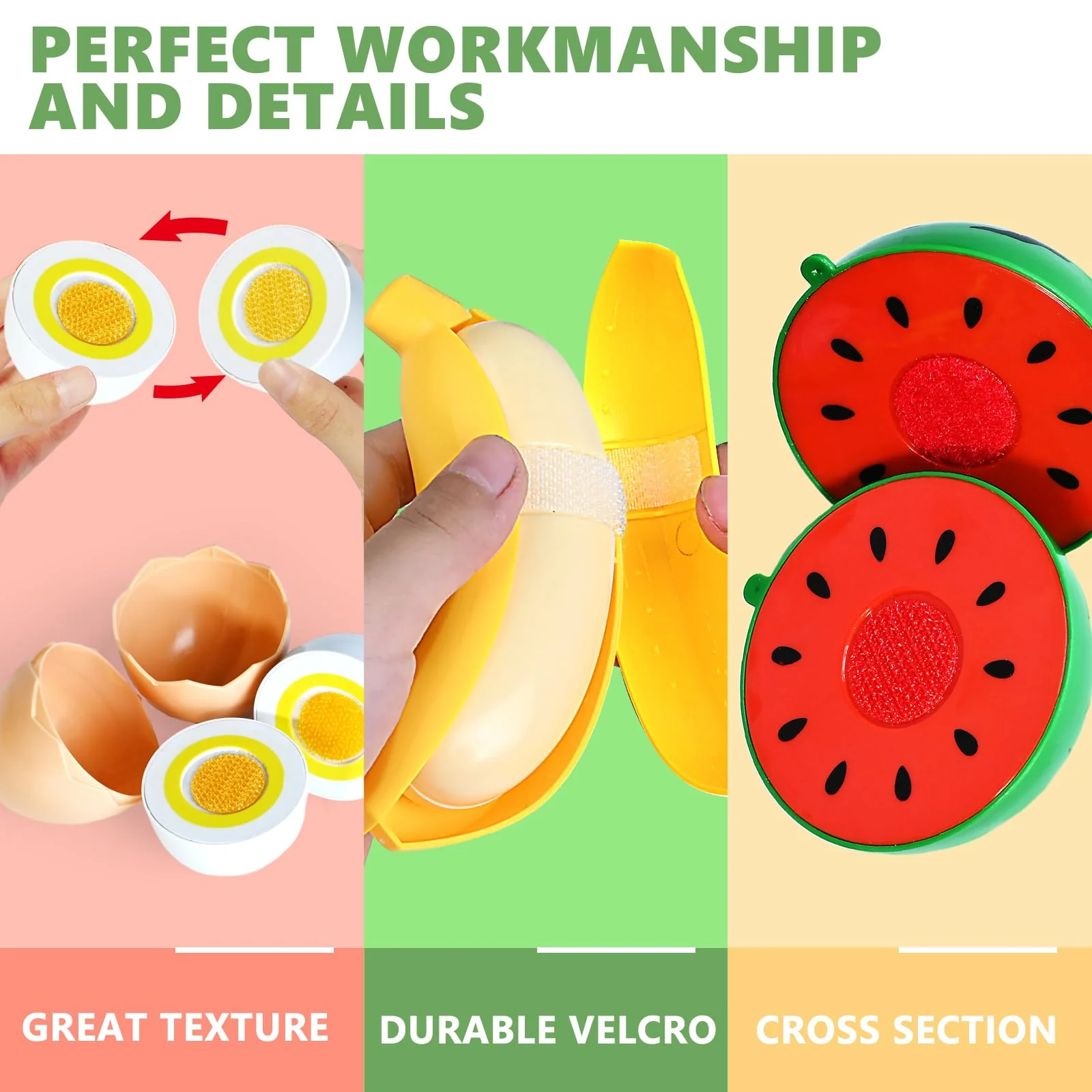 100 Pcs Play Food Set for Kids Kitchen, Pretend Food Toy for Toddlers, Play Kitchen Toys Accessories with 2 Baskets, Cutting Fake Food/Fruit/Vegetable, Christmas Birthday Gifts for Boys and Girls - Image 3