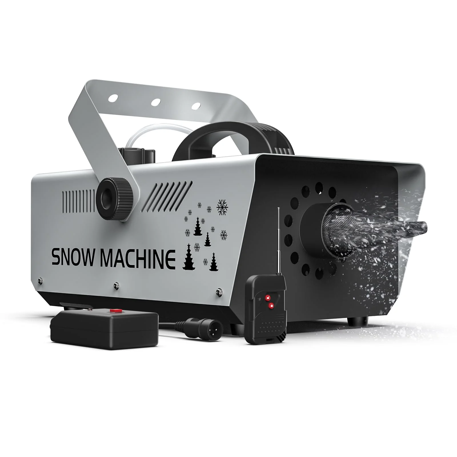 1000W Snow Machine Remote & Manual Control Snowflake Making Adjustable Snowflake Size Snowmaker Perfect for Christmas,Weddings and Theatrical Effects (Grey, 1) - Image 2
