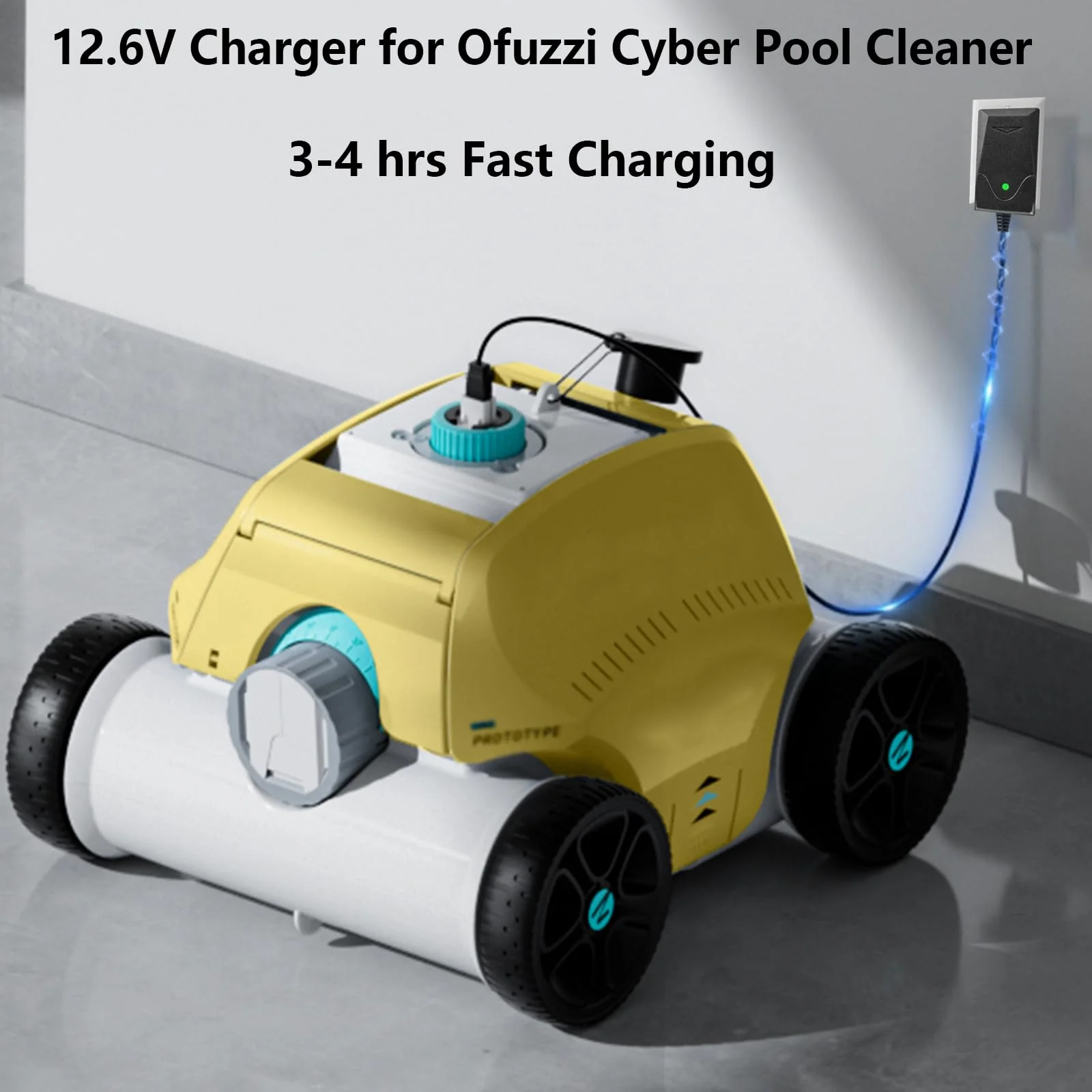 12.6V Charger for Ofuzzi Cyber Cordless Robotic Pool Cleaner Compatible with Ofuzzi Cyber/Cyber 1000/ Cyber 1200 / Cyber 1200 Por Automatic Robotic Pool Vacuum Cleaner Power Adapter - Image 4