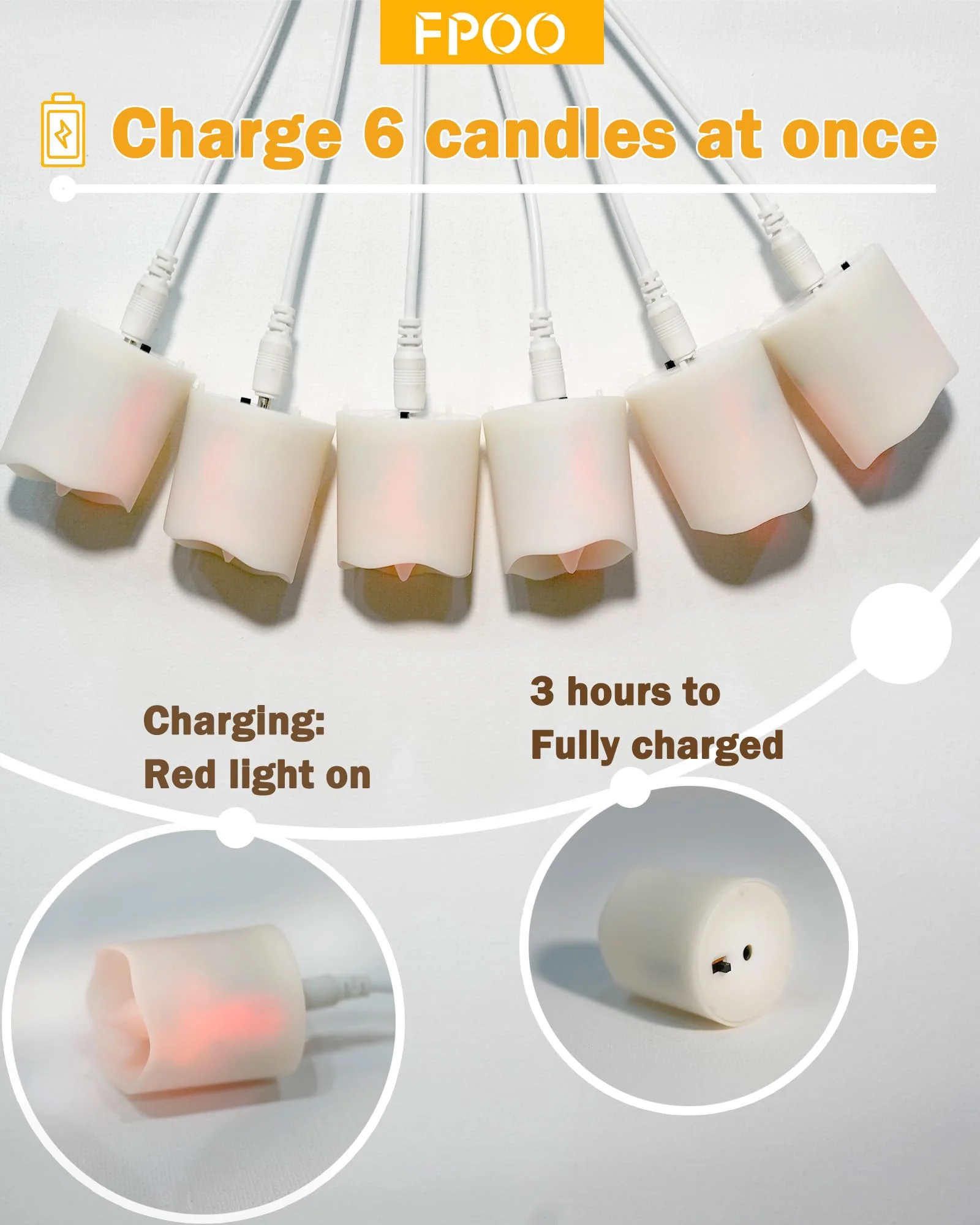 12 PCS Rechargeable Candles Flameless Tea Lights with Remote, USB LED Tealights with Timer Flickering Fake Candle, Votive Tea Light for Halloween, Holiday, Christmas, Party, Home Decorations - Image 5