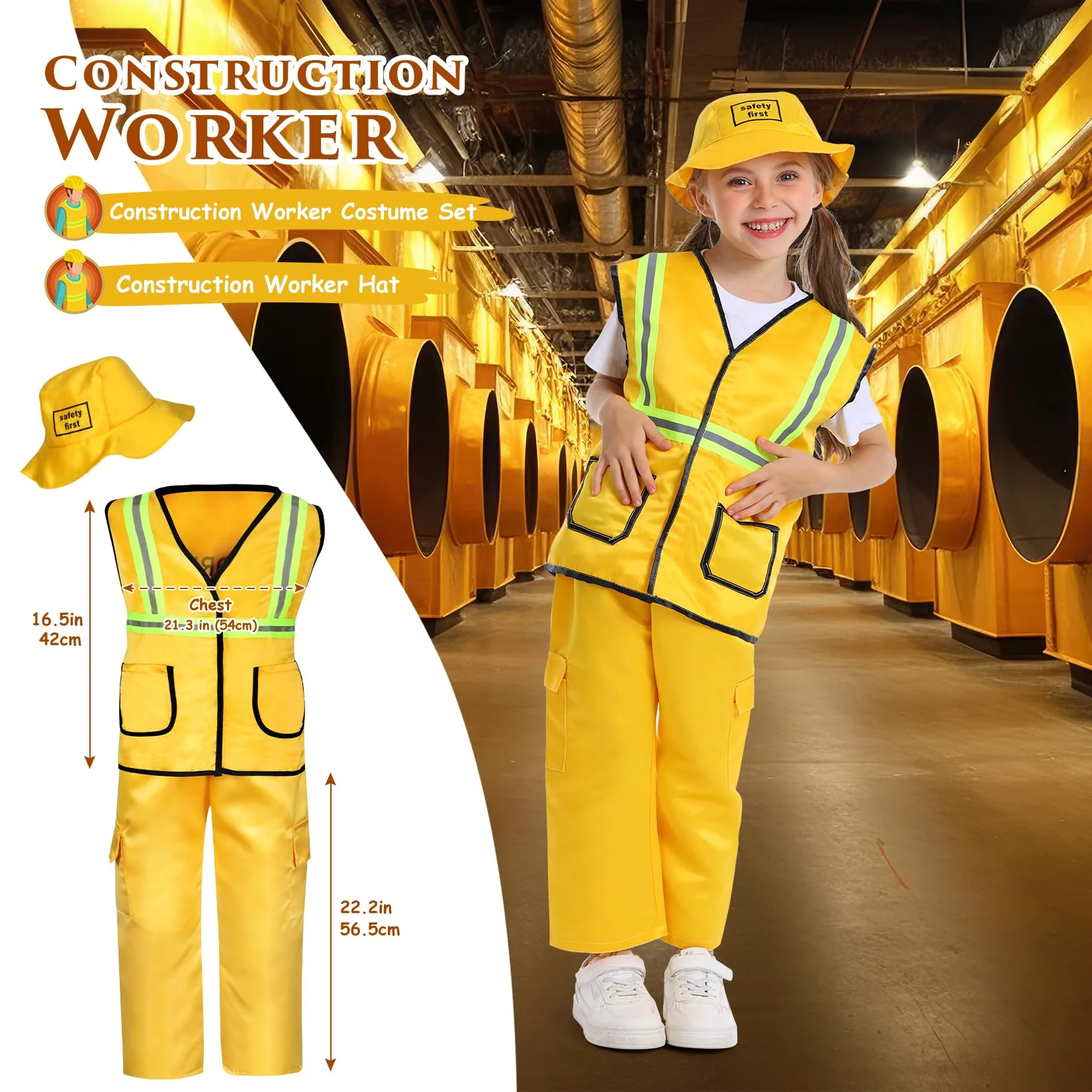 14Pcs Toddler Dress up Clothes,Boys Dress up Costumes for Play,Kids Dress up Set with Firefighter,Construction Worker,Chef,Police Costume,Toddler Boy Toys Christmas Birthday Gifts for 3-6 Years Old - Image 3