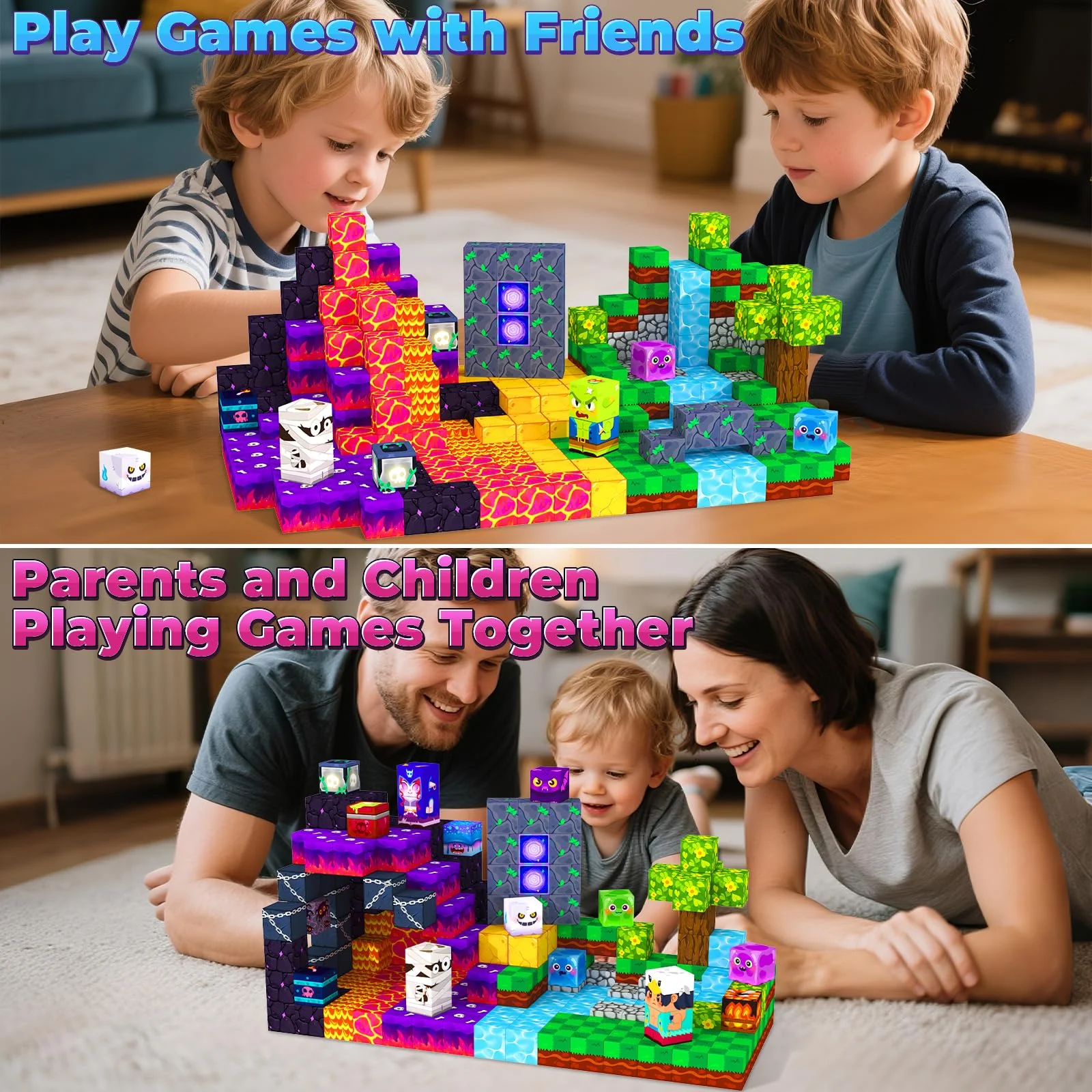150PCS Magnetic Blocks, Magnetic Tiles Building Sensory Montessori Toys & Games for 3 4 5 6 7 8 9 10 11 12 13 Year Old Boys Girls Halloween Christmas Birthday Gifts - Image 3