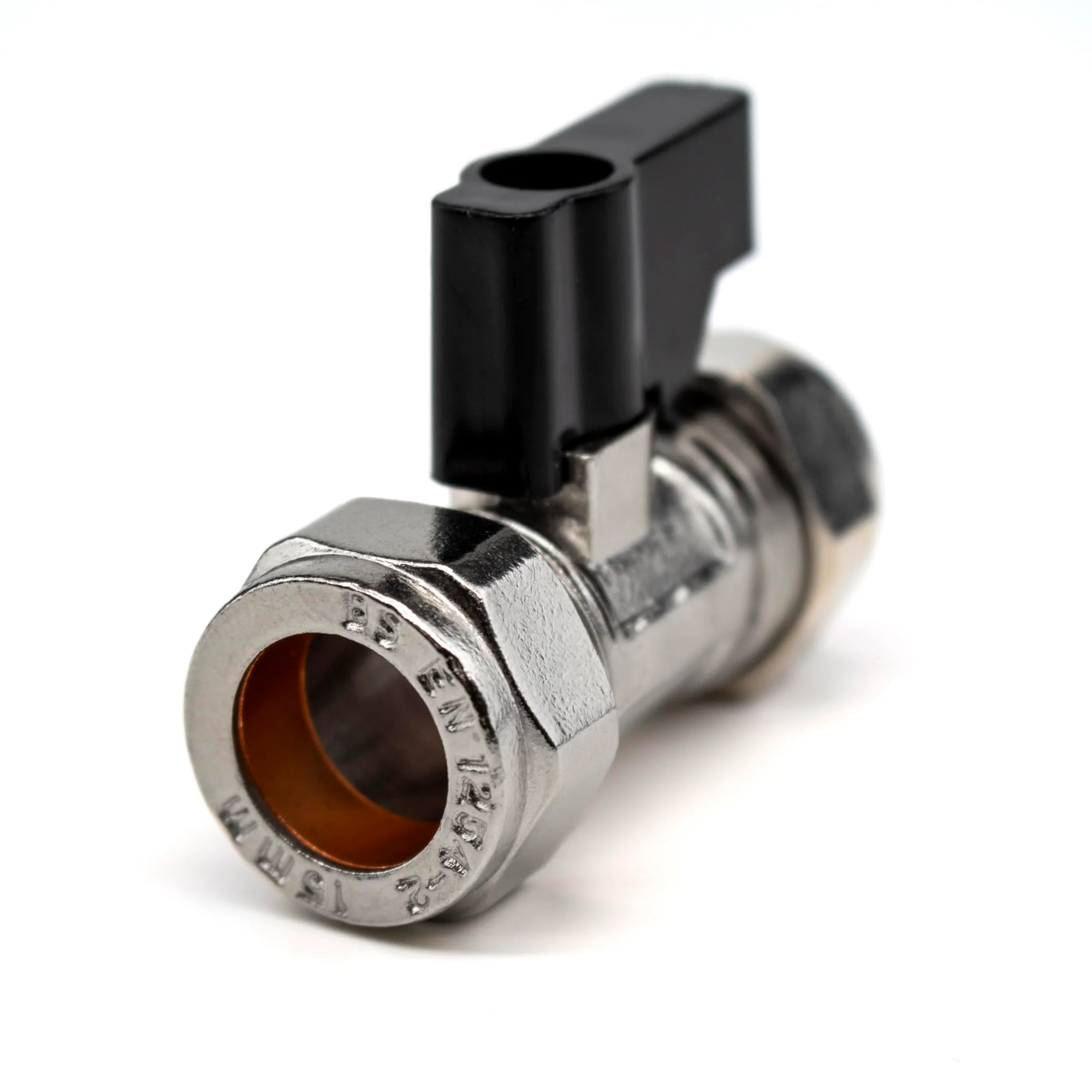 15mm Compression Lever Isolation Valve - Heavy Duty Brass Shut Off Valve for Pipe Sealing - Easy Installation & Leak-Proof Design - Ideal for Plumbing, Heating & Water Supply Applications - Image 2