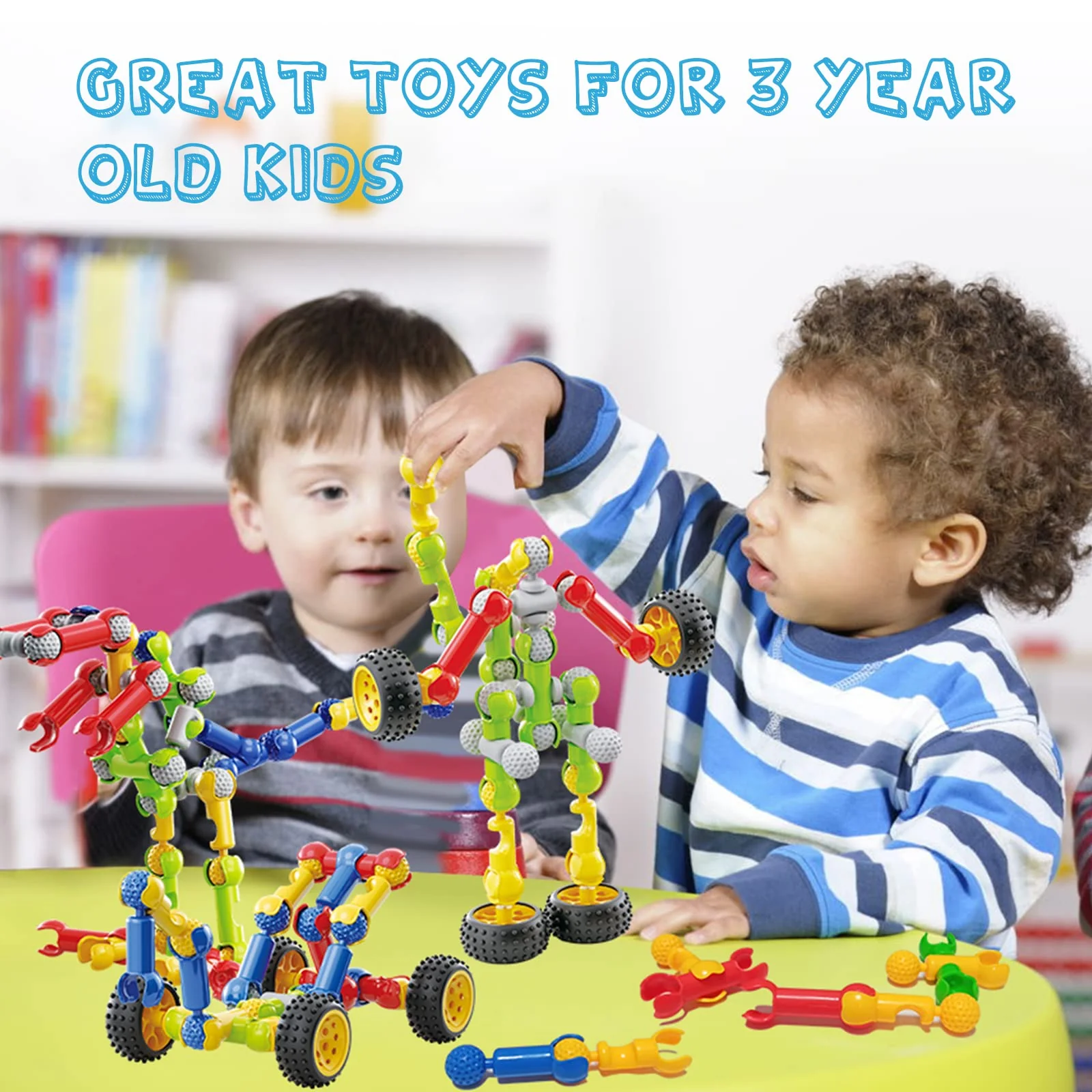 170 Pcs Building Toys for Kids Ages 4-8 with Toy Box Storage, Idea Guide, Building Blocks STEM Toys for 3 4 5 6 7 8 9 Year Old Creative Kids Activity, Christmas Birthday Gifts for Boys Girls - Image 6