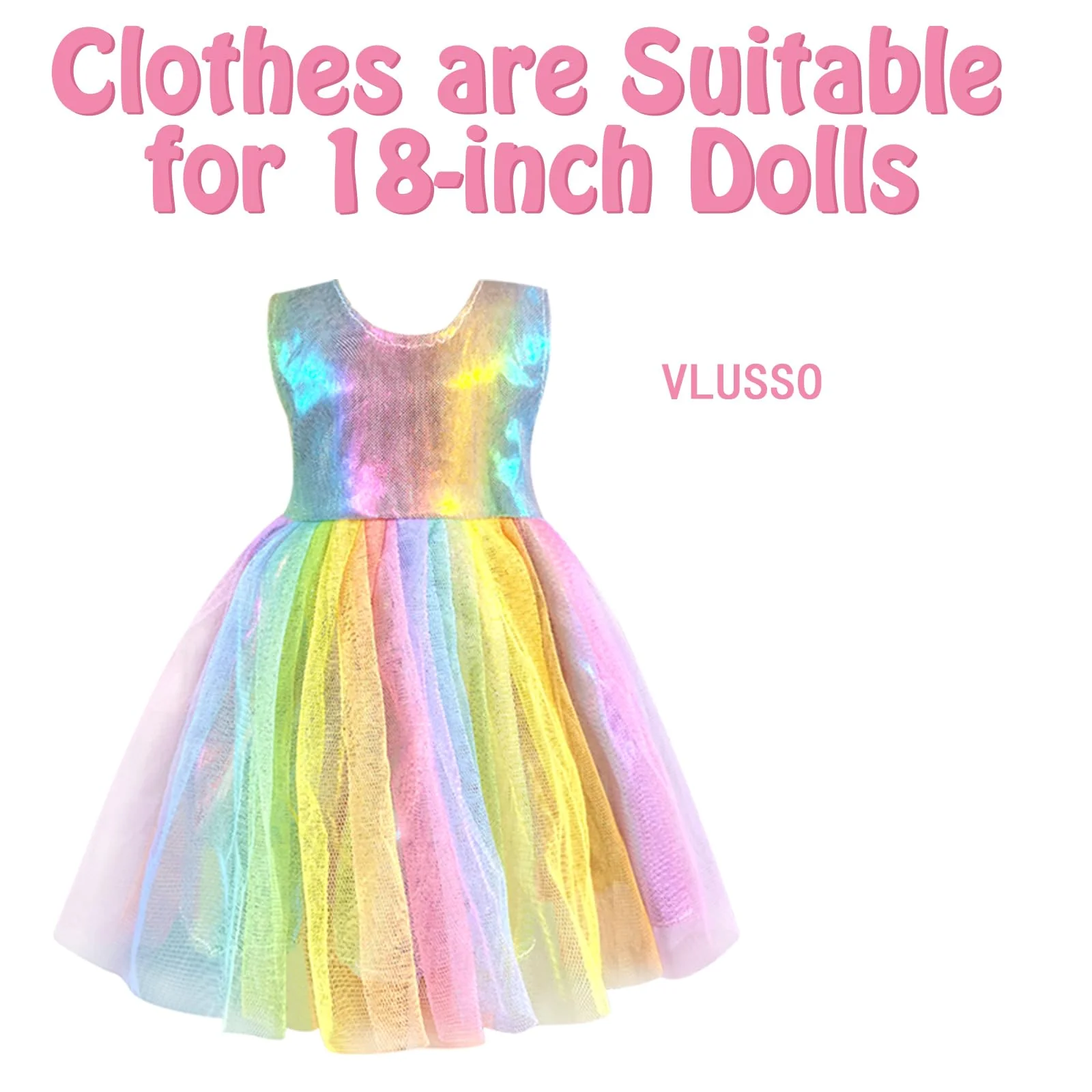 19Pcs 18 inch Girl Doll Accessories Case Luggage Travel Play Set with Clothes Camera Travel Pillow Bag Dress Glasses Stuff Fit 18 inch Doll Christmas Birthday Gift - Image 6