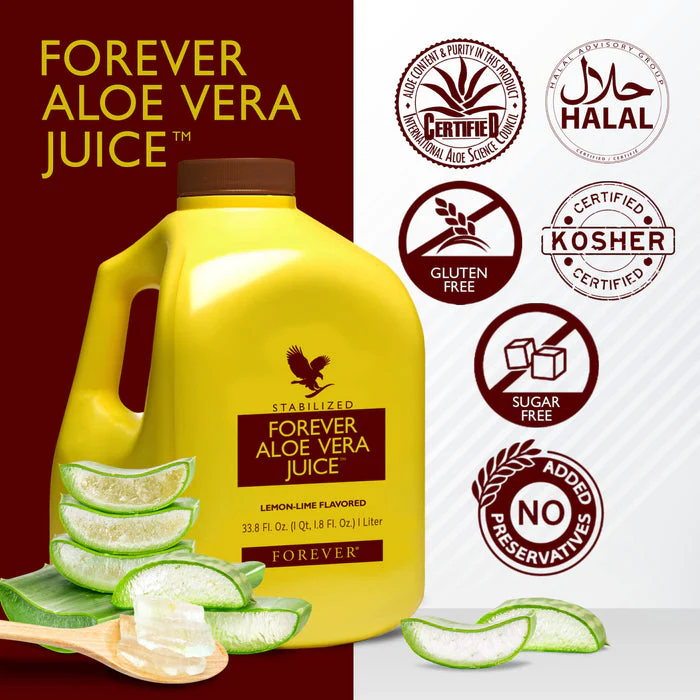 2 Bottles of 1 Liter Aloe Vera Juice. Forever Living Lemon-Lime Flavored Aloe Juice. Pure Aloe Vera Juice Made with Pure Aloe Vera Plant - Image 3