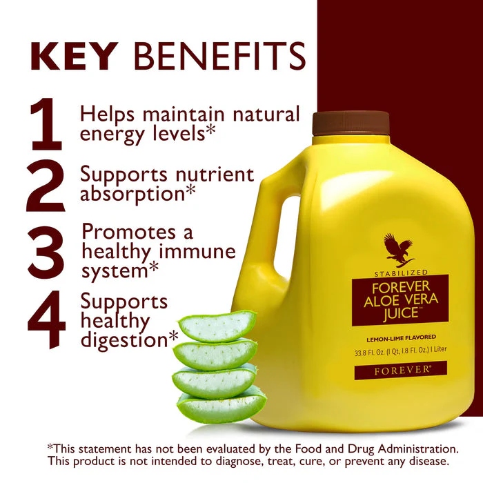 2 Bottles of 1 Liter Aloe Vera Juice. Forever Living Lemon-Lime Flavored Aloe Juice. Pure Aloe Vera Juice Made with Pure Aloe Vera Plant - Image 4