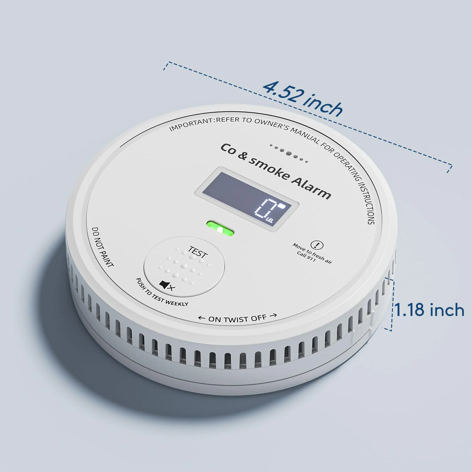 2-Pack 10 Year Battery Smoke and Carbon Monoxide Detector with Digital Display, 85dB Alarm, Battery-Powered, Easy Setup for Home, RV, Camper – Protect Your Family & Get Peace of Mind - Image 4