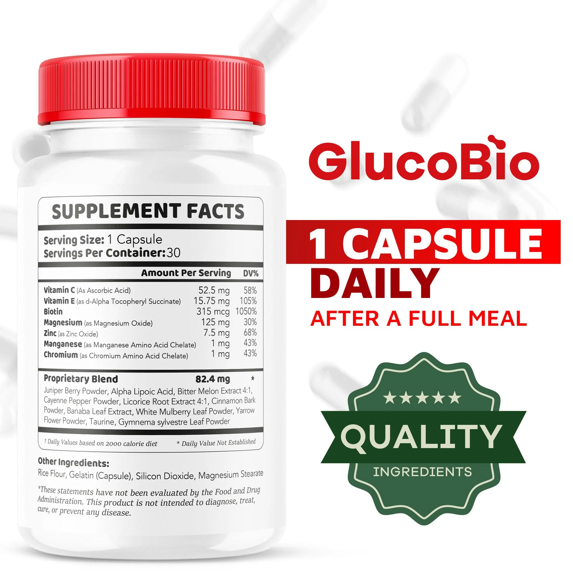 (2 Pack) GlucoBio Capsules - Official Gluco Bio Support Pills, Advanced Formula for Overall Balance, GlucoBio Pills, GlucoBio Supplement, Glucovio Reviews, 60 Capsules for 2 Months - Image 6