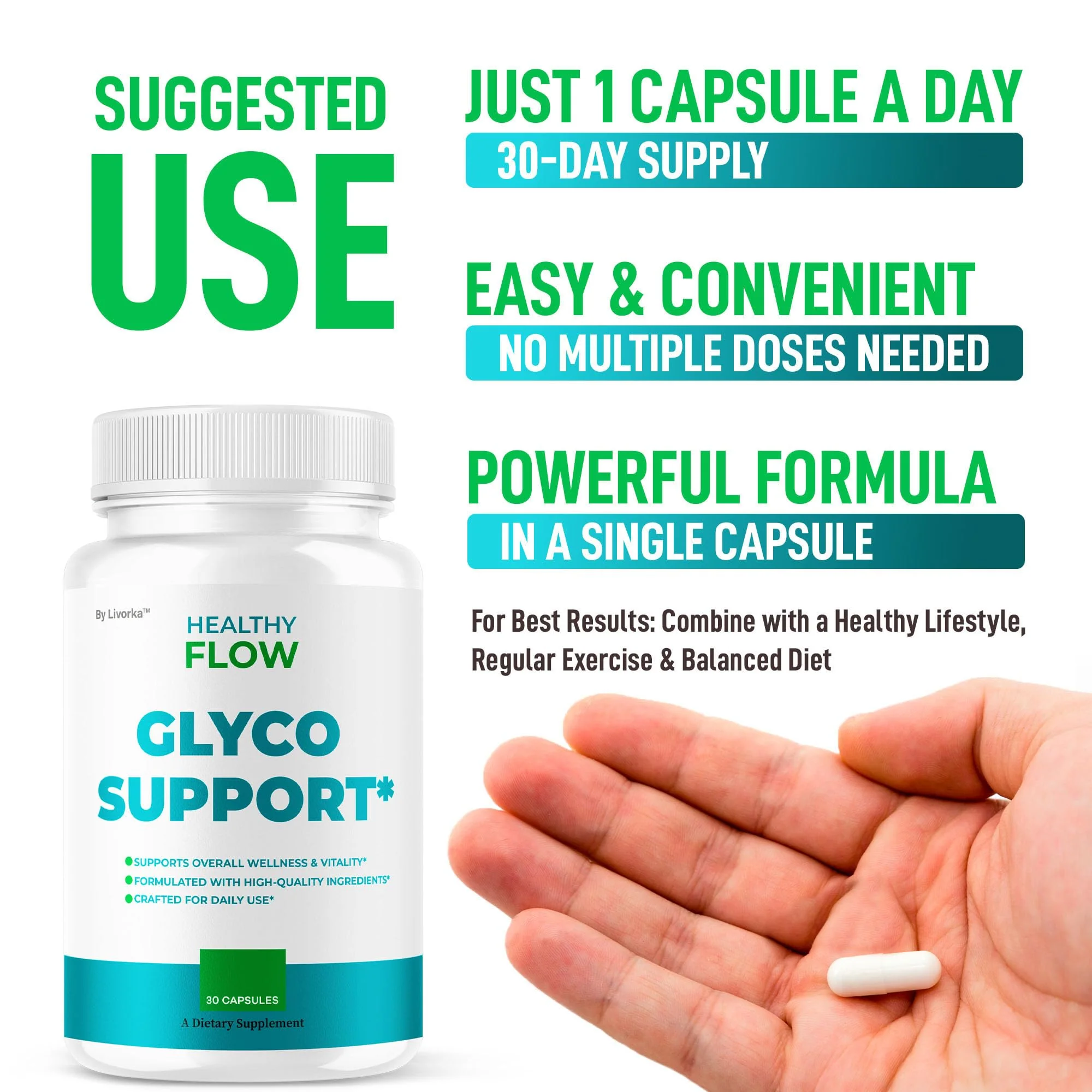(2 Pack) Healthy Flow Capsules - Official HealthyFlow Supplement Support Premium Pills - All Natural Ingredients Healthy Levels, Healthyflow Advanced Formula Pastillas, 60 Capsules for 2 Months - Image 6