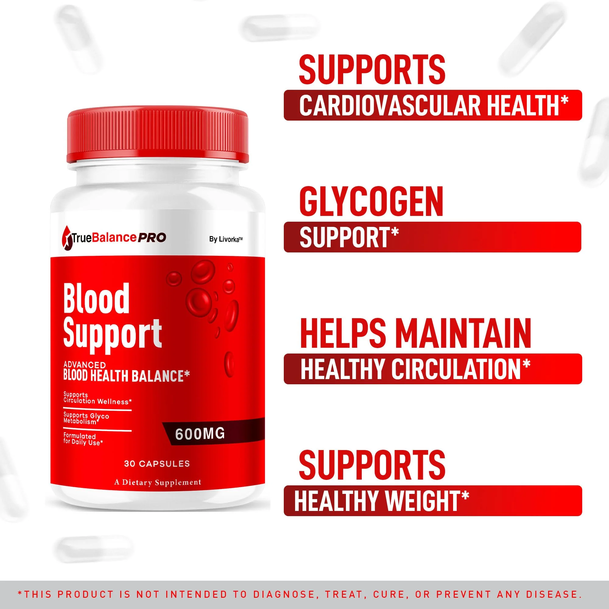 (2 Pack) True Balance Blood Support Pro Glycogen Capsules Maximum Strength, TrueBalancePro Pills Supplement Multivitamin All Natural Advanced Formula Daily Health & Wellness, 60 Capsules for 3 Months - Image 8