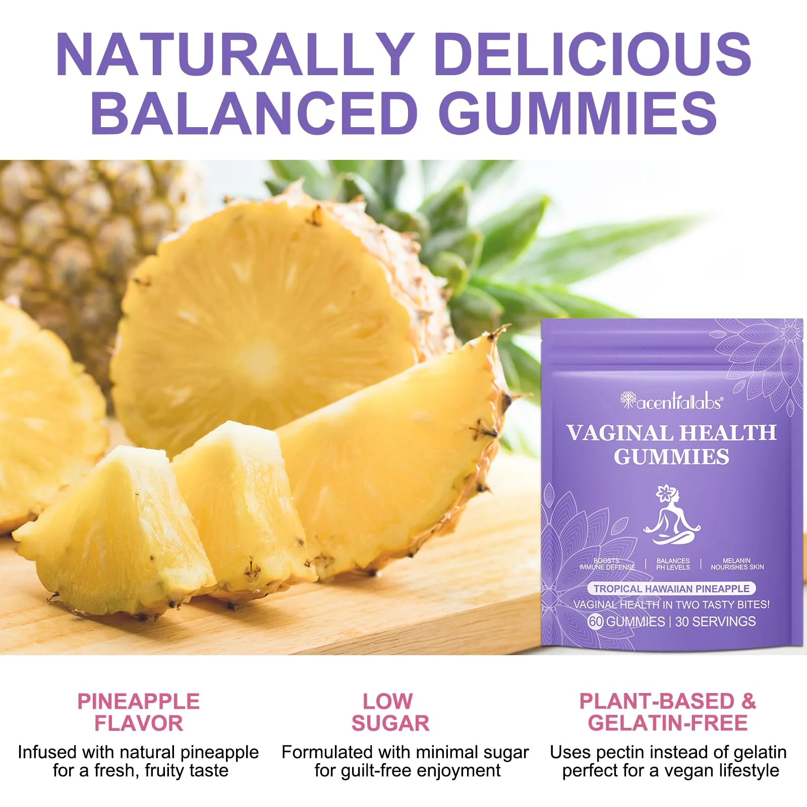 2 Pack Vital Vaginal Probiotics Source Feminine Gummies, Vaginal Probiotics Health Gummies, Premium Feminine Balance Gummies, Ph Balance for Women, Revitalize Vaginal Health, Immune Defense - Image 3