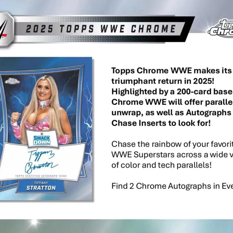 2 (TWO) PACKS- 2025 Topps Chrome WWE Wrestling Hobby Box - Specification: Default - Image 4