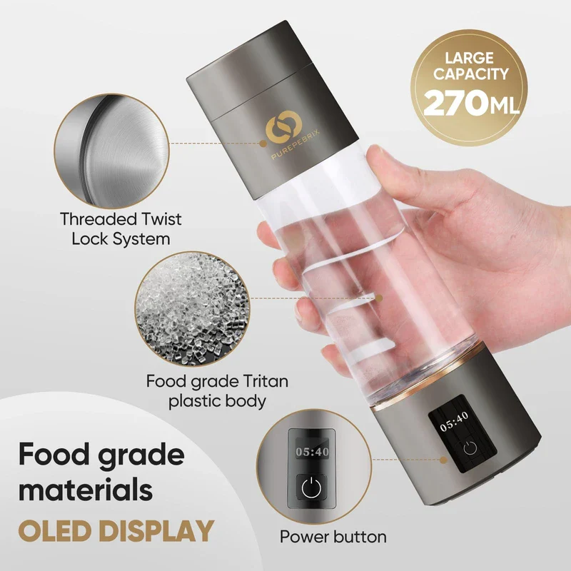 2024 Advanced Hydrogen Water Bottle Generator Classic Edition- 4400ppb Alkaline Pitcher - Image 3