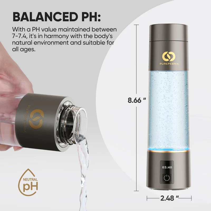2024 Advanced Hydrogen Water Bottle Generator Classic Edition- 4400ppb Alkaline Pitcher - Image 4