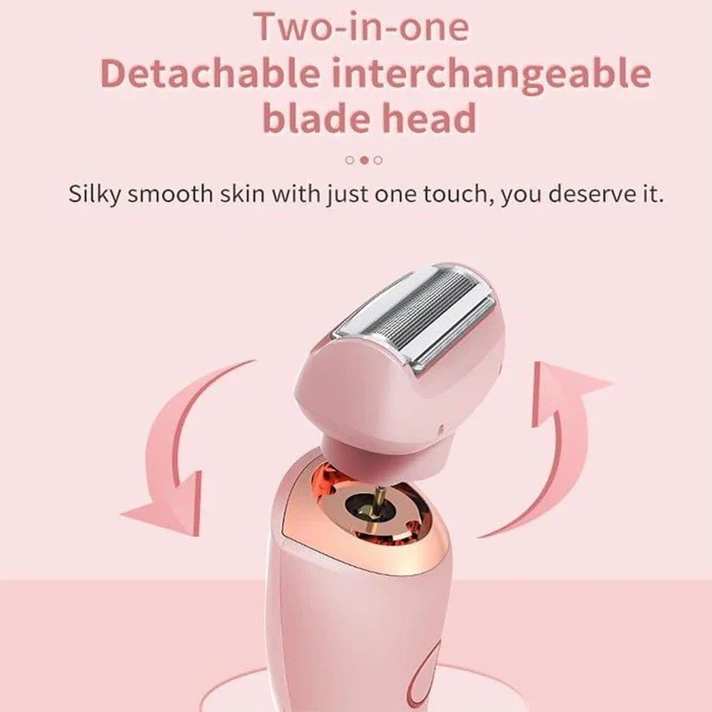 2024 Best Silk Glide Razor, Lady Shaver, Silk Glide Epilator Painless Hair Removal at Home, 2 in 1 Electric Shaver Razors for Women, for Sensitive Skin, Wet & Dry - Image 7