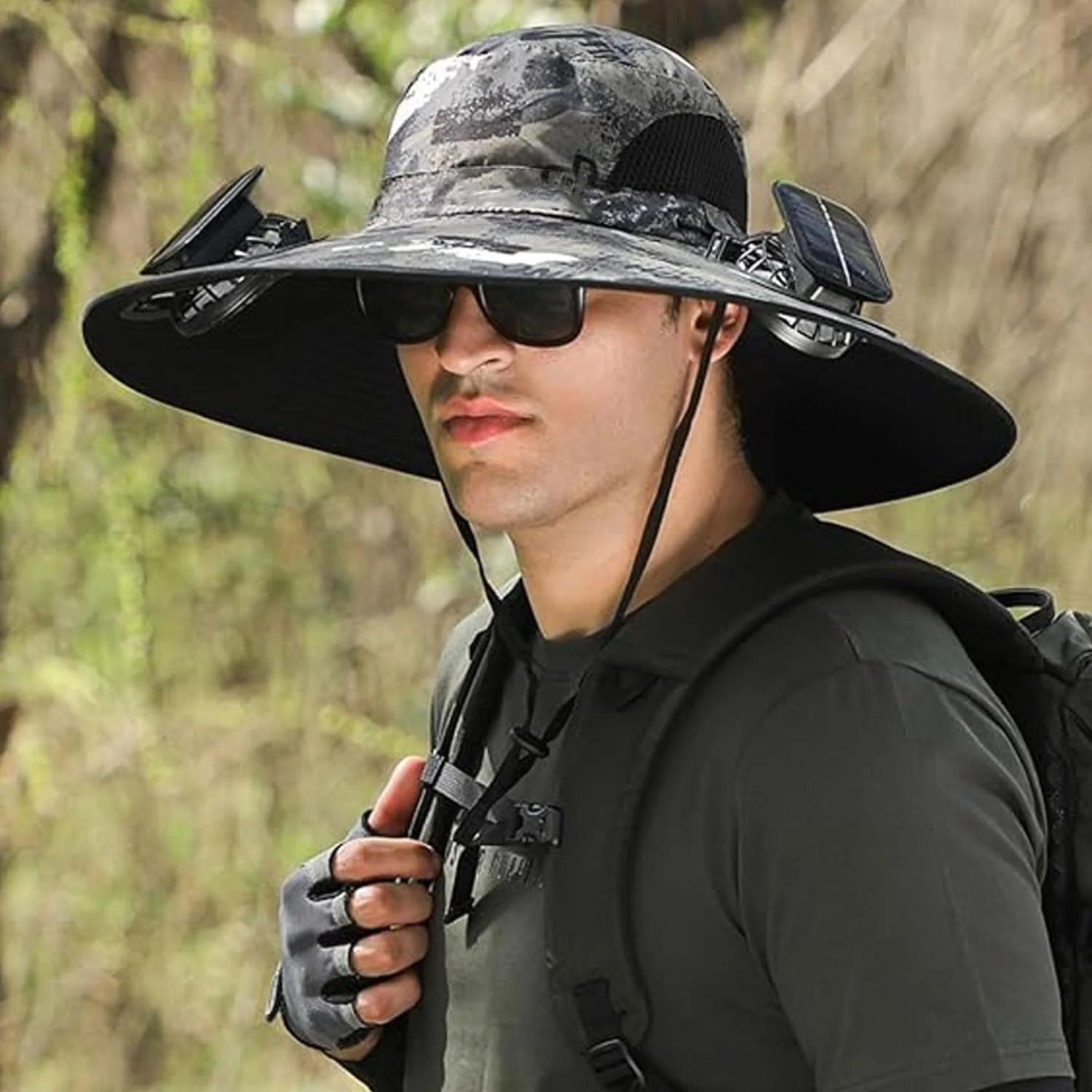 2025 New Ultralight Solar Fan Sun Hat, Wide Brim Solar Fan Hat USB Charging, Solar Powered Fan Hats for Men Fishing UPF 50+ - Image 7