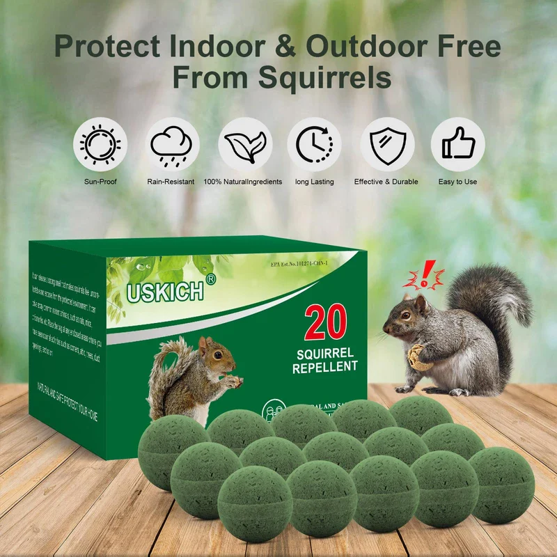 20Pack Squirrel Repellent Outdoor, Chipmunk Repellent Outdoor,Rodent Repellent,Squirrel Repellent for Attic and Cars Engines - Image 4