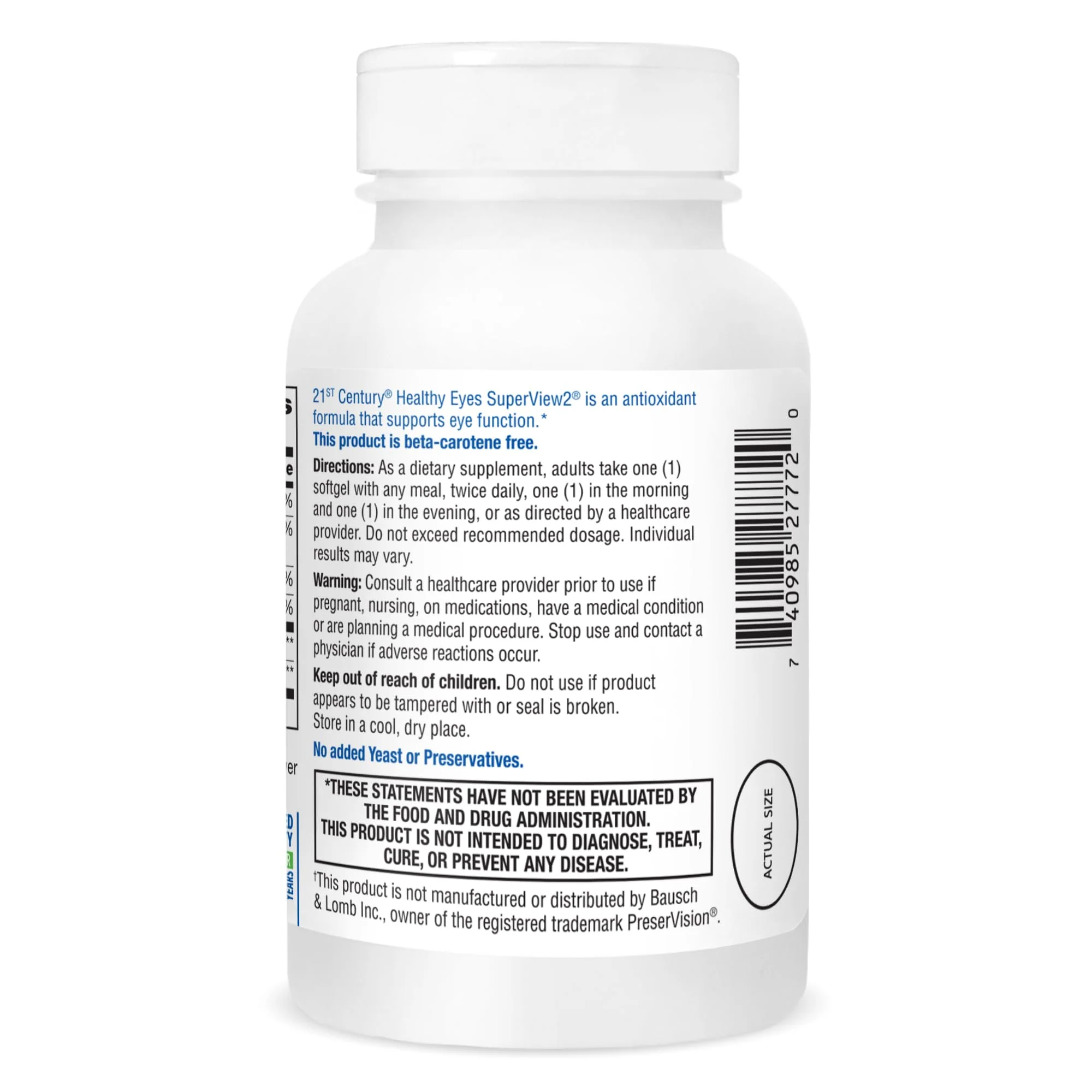 21st Century Healthy Eyes SuperView 2 Softgels, 120 Count - Image 3