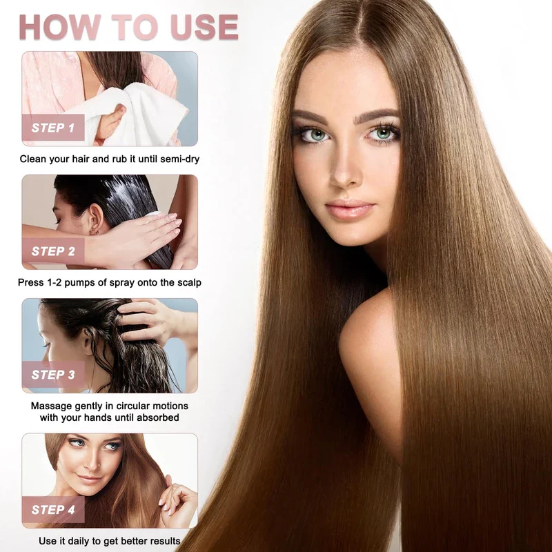 2PCS Hair Regrowth Rice Nutri Spray,Rice Water Hair Growth Spray, Hair Helper Spray Biotin and Caffeine,Regrow 2.0 Hair Regrowth Rice Nutri Spray, Nutri Growth Spray for Stronger, Healthier Hair - Image 5