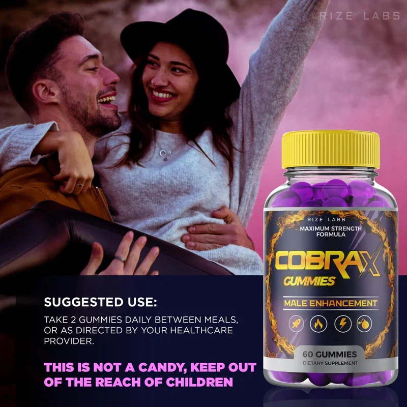 (3 Pack) CobraX Gummies, CobraX Gummies for Men, Cobra X Performance Shark Support Tank Ultra Pure Supplement Gomitas Advanced Formula Energy Review Stamina (180 Gummies) - Image 4