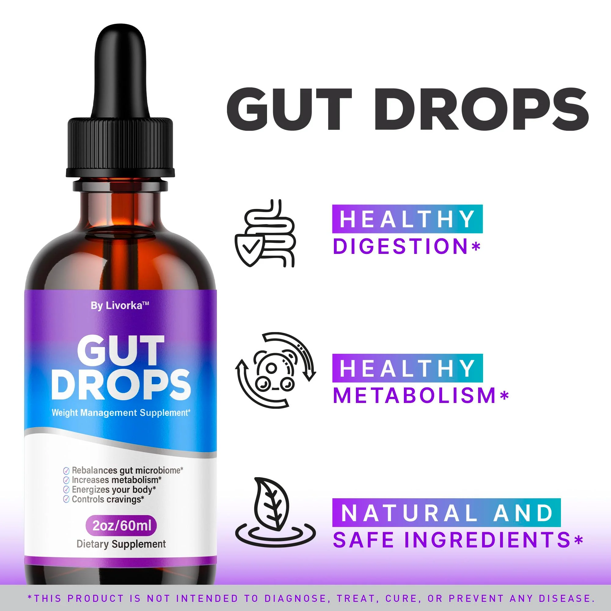 (3 Pack) Gut Drops - Official Gutdrop Supplement Premium Formula, Gutdrops All Natural Liquid Support Advanced Formula Healthy Drops Reviews, Gutdrops Healthy Gut Support, 3 Bottles for 3 Months - Image 8