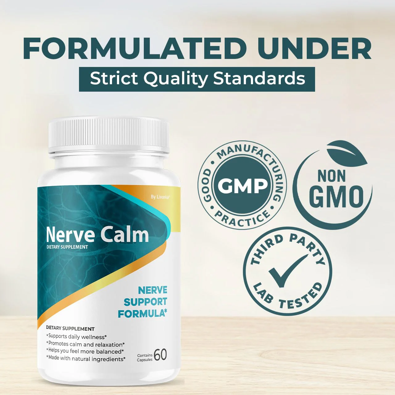 (3 Pack) Nerve Calm Capsules - Official NerveCalm Premium Formula Supplement Pills, Advanced Support Formula for Wellness & Overall Health, All Natural Nerve Calm Reviews, 90 Capsules for 3 Months - Image 5