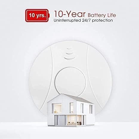 3 Pack Photoelectric Smoke and Carbon Monoxide Detector, Smoke Alarm Sealed-in 10 Year Lithium Battery-Operated (White) - Image 7