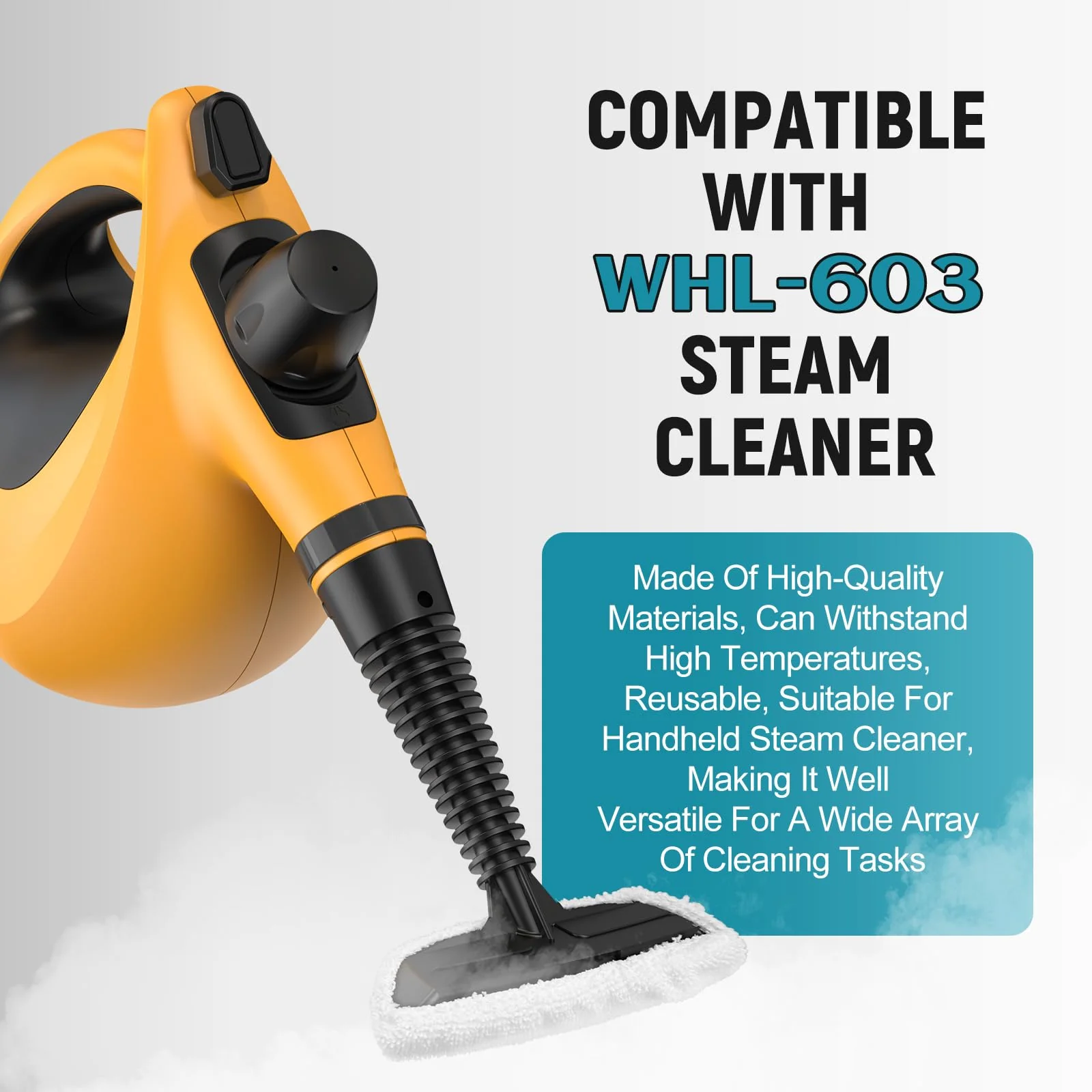 3 Pack Steam Cleaner Replacement Cloths, Reusable Towel Sleeve for Steamer Tool, 3 Pack Replacement Universal Microfiber Cloths for Most Handheld Steam Cleaner - Image 3