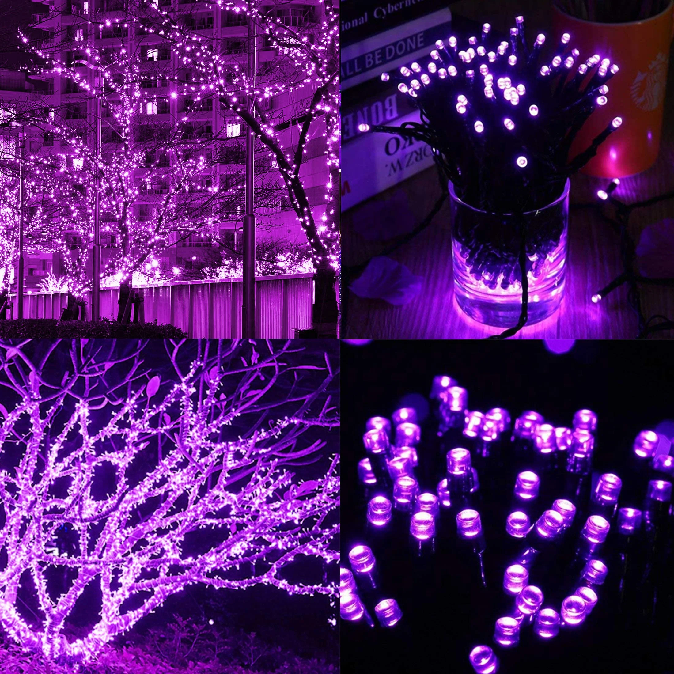 300 LED Halloween Lights, 98.5FT Halloween String Lights with 8 Lighting Modes, Waterproof & Connectable Mini Light, Plug in for Indoor Outdoor Holiday Christmas Party Bedroom Decorations (Purple) - Image 5