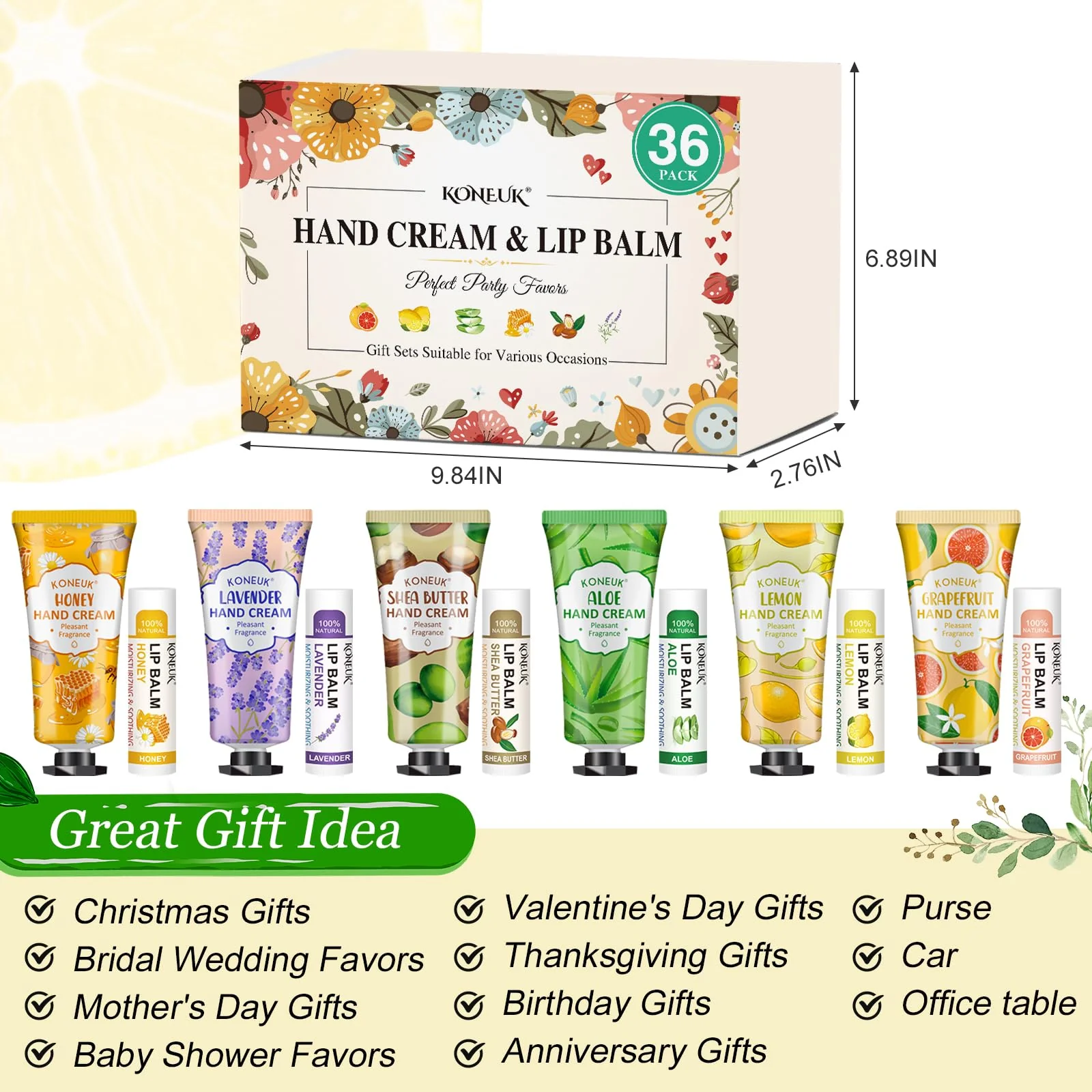 36 Pack Hand Cream Bulk and Lip Balm Bulk Sets, Stocking Stuffers for Women, Thank You Gifts and Christmas Gifts for Guests with Thank You Card Organza Bags, Birthday Gifts, Bulk Gifts, Small Gifts - Image 4