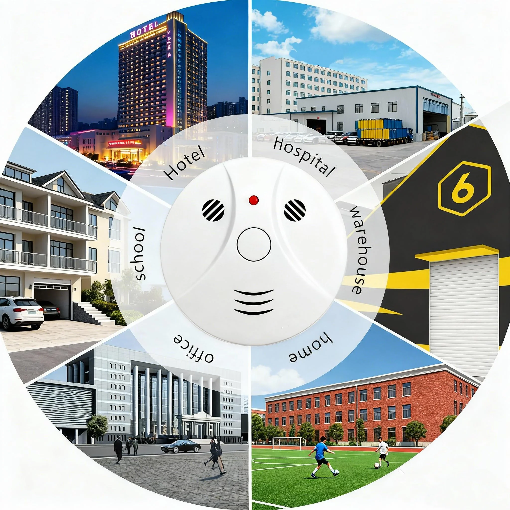 4 Pack Combination Smoke and Carbon Monoxide Detector Battery Operated, Travel Portable Photoelectric Fire&Co Alarm for Home, Kitchen - Image 2
