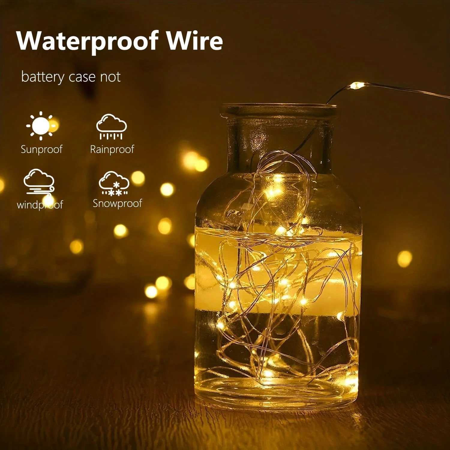 4-Pack Fairy Lights Battery Operated with Timer, Waterproof 16FT 50 LED String Lights Indoor Outdoor, Cuttable Starry Fairy Lights for Home Bedroom Classroom Dorm Wedding Christmas Decor (Warm White) - Image 6
