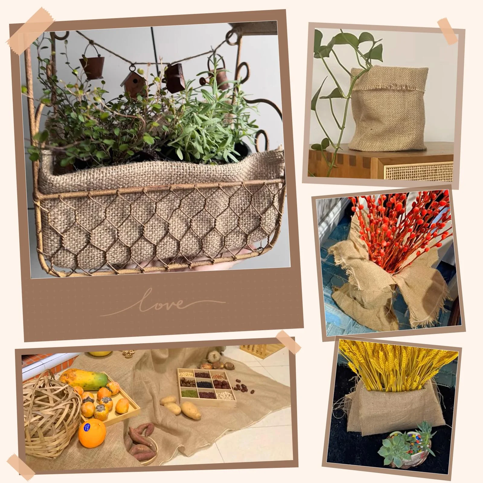 40" x40 Feet Premium Natural Burlap Fabric Roll – Multipurpose for Gardening, Weddings, Crafts & Holiday Decor – Wedding Aisle Runner, Halloween/Christmas Burlap, Weed Barrier & More - Image 6