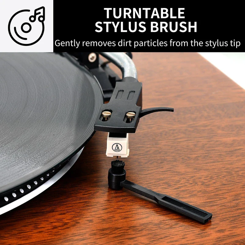 4in1 Vinyl Record Cleaner Kit, Vinyl Records Cleaning Kit for Records Albums, Includes 2in1 Velvet & Microfiber Brush, Cleaning Liquid, Duster & Turntable Stylus Brush - Image 5