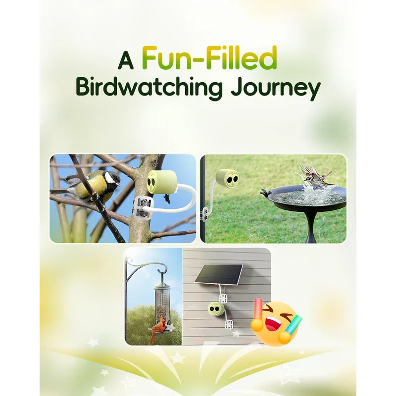 4K HD Bird Feeder with Camera Solar Powered, 2.4G/5G Dual WiFi Wireless, Auto Bird Video Capture, Instant Notifications, 360°Adjustable Bracket & 32GB EMMC, AI Identify 10000+ Species for Bird Lover - Image 6