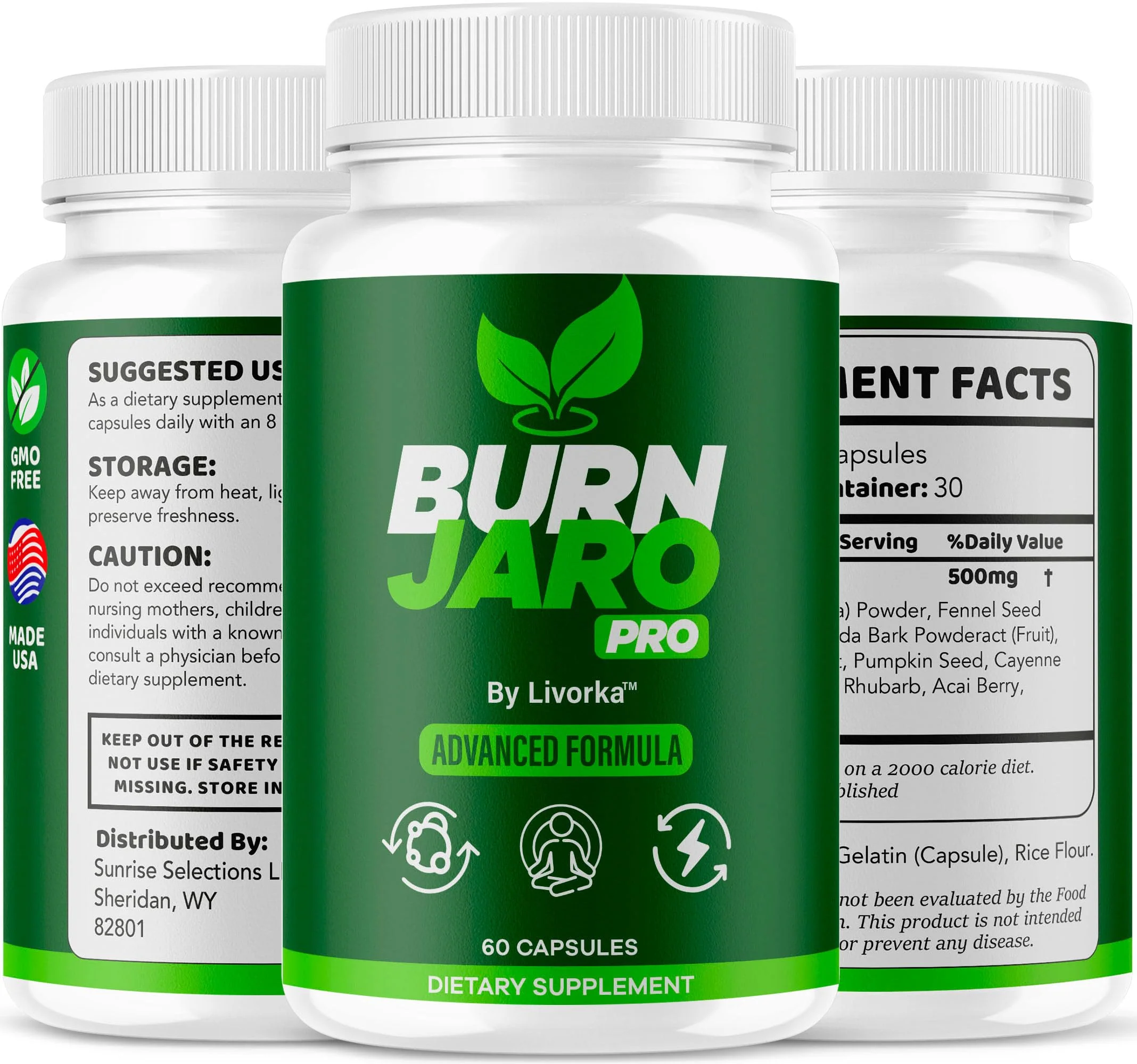 (5 Pack) Burn Jaro Pro - BurnJaro Pink Salt Capsules Pro, BurnJaro Pro Pills, Official Advanced Formula Burn Jaro Pro Supplement Pills Natural Ingredients Reviews, 300 Capsules for 5 Months - Image 2