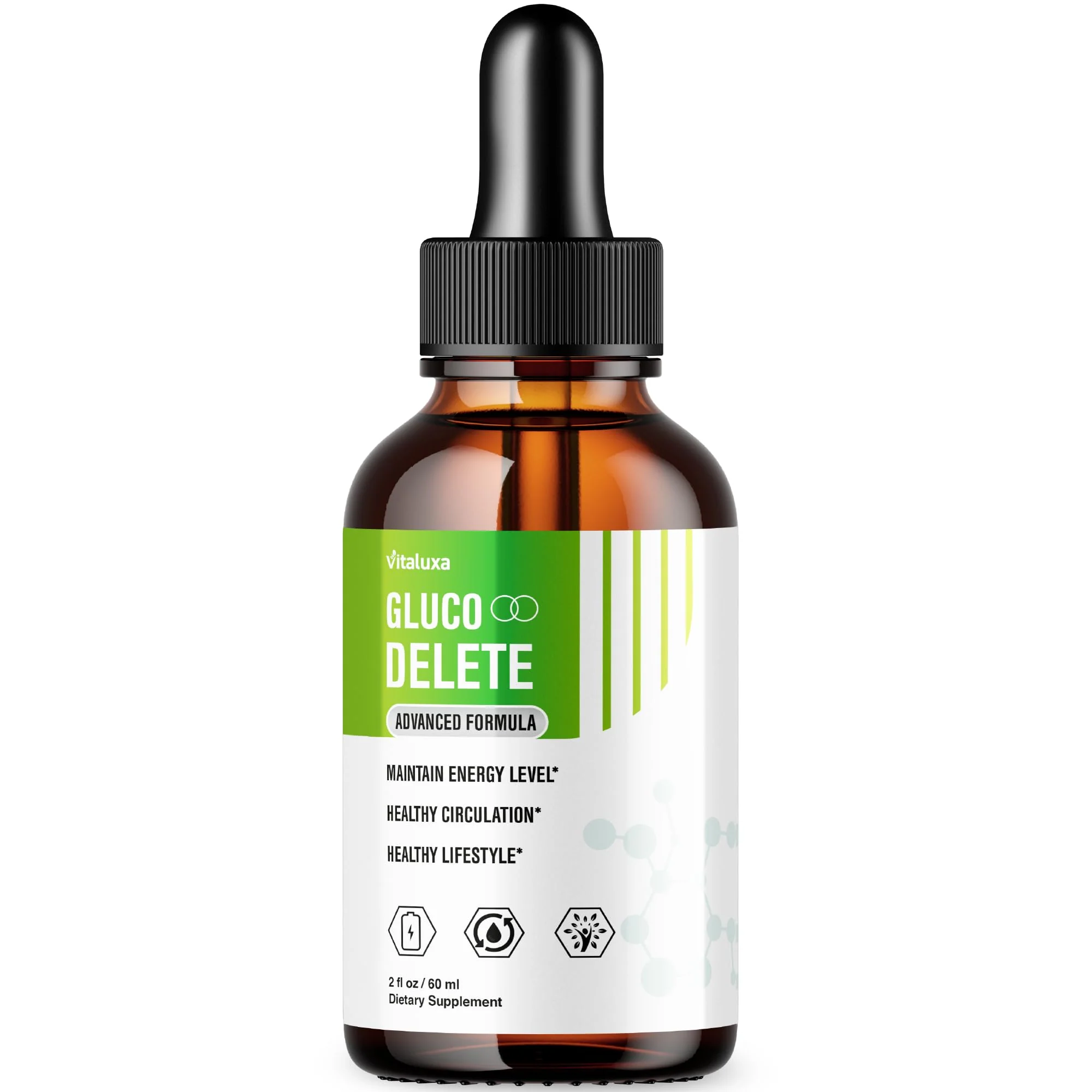 (5 Pack) Gluco Delete Drops, GlucoDelete Liquid Dietary Supplement Extract Advanced Formula Glyco Support, Glucol Gotas Liquido Premium Vitamin Droppers Max Strength Natural Ingredients Review (10oz) - Image 2