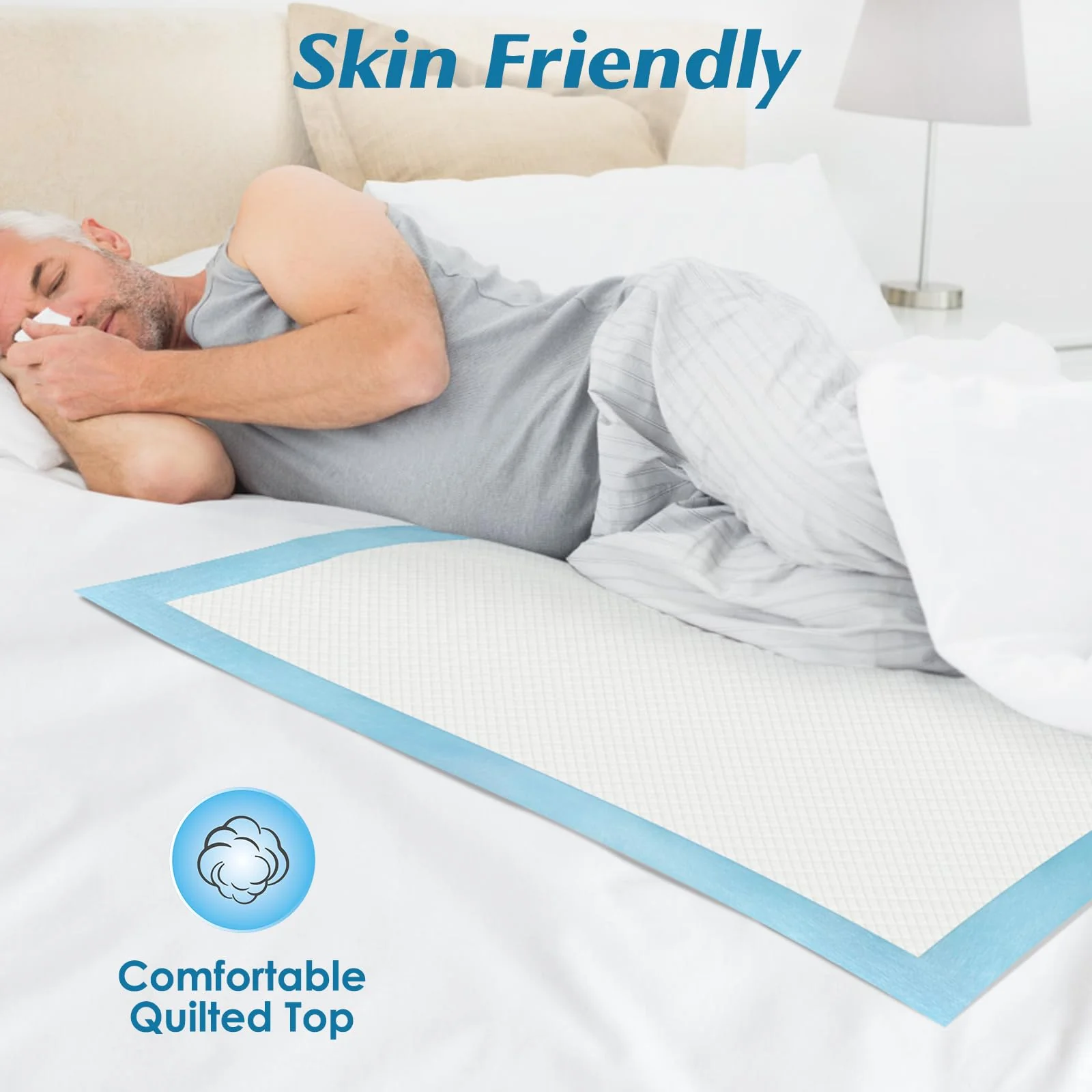 50 Count 36" x 36" Super Absorbency Disposable Underpads - Leakproof Quick Drying Pads for Baby, Puppy & Adults, Bed Pads, Incontinence & Dog Pee - Image 4