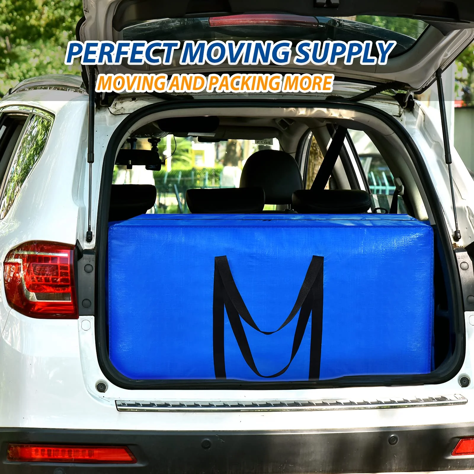 57 Gallon Extra Large Storage Bags, XXL Jumbo Large Moving Bags Heavy Duty, Storage Totes Moving Boxes Supplies for College, Foldable Duffle Bag for Travel, Christmas Tree Bag, 42x23x13.5inch - 2PACK - Image 2
