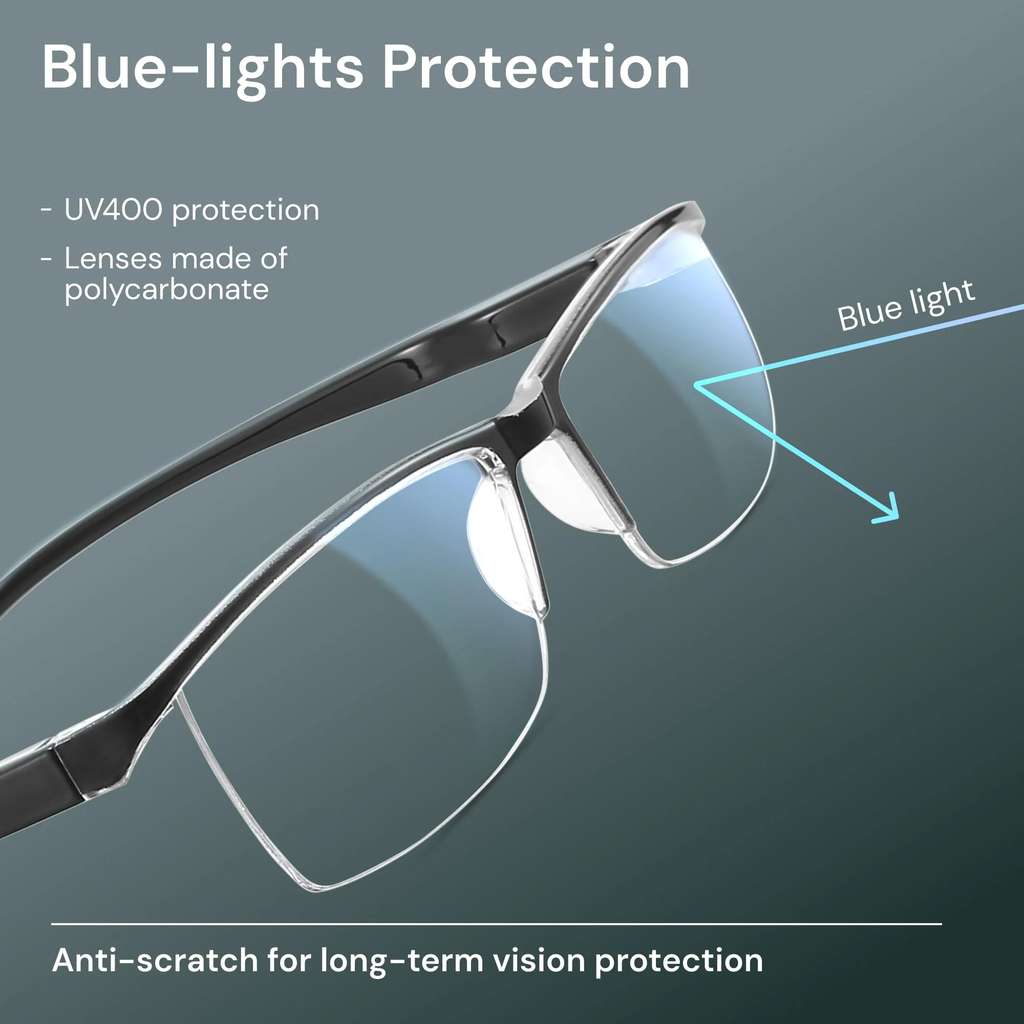 6 pack Executive Style Reading Glasses Men - Durable Readers with 99% Blue Light Blocking - Comfortable Fit with TR90 Frames - Image 4