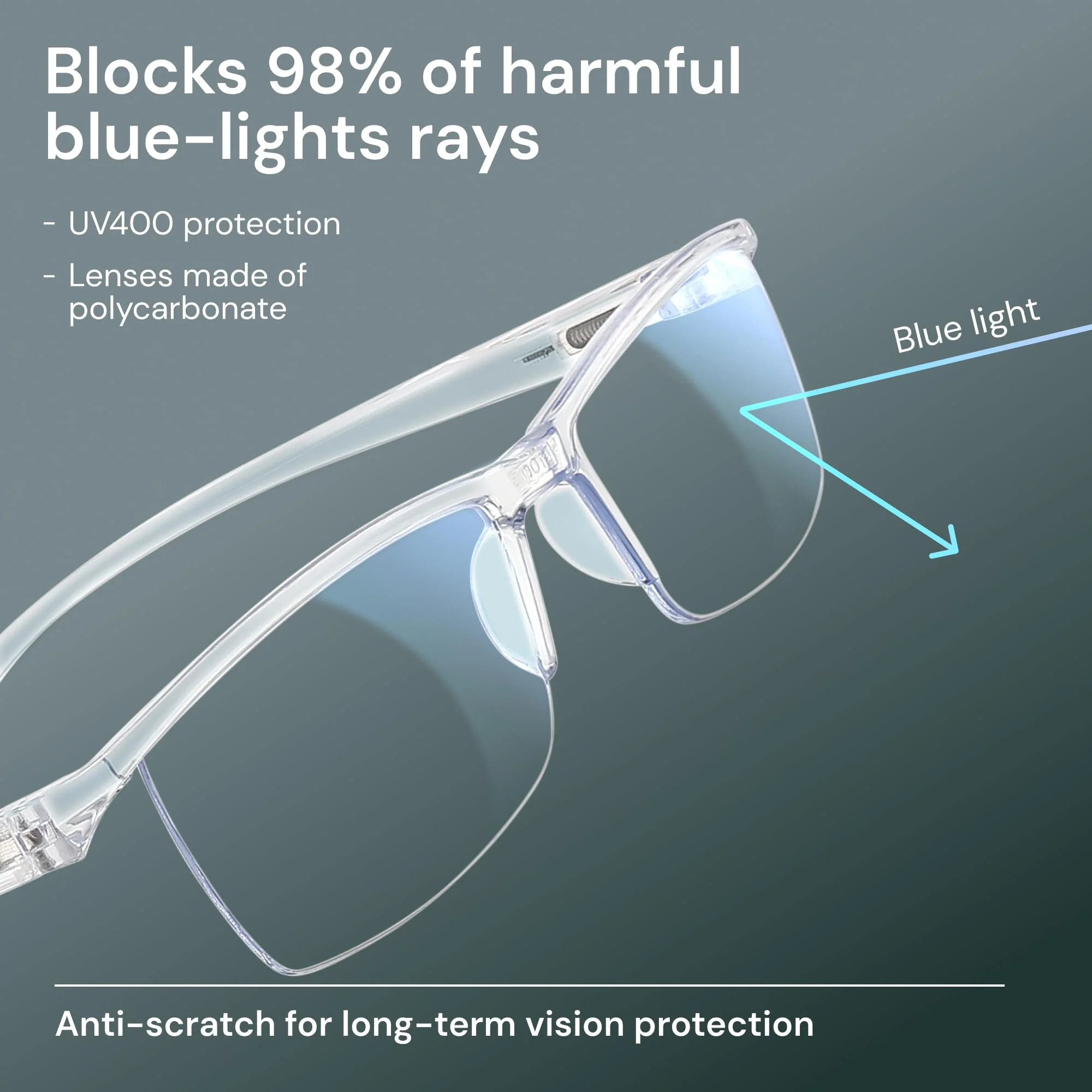 6 pack Executive Style Reading Glasses Men - Durable Readers with 99% Blue Light Blocking - Comfortable Fit with TR90 Frames - Image 5