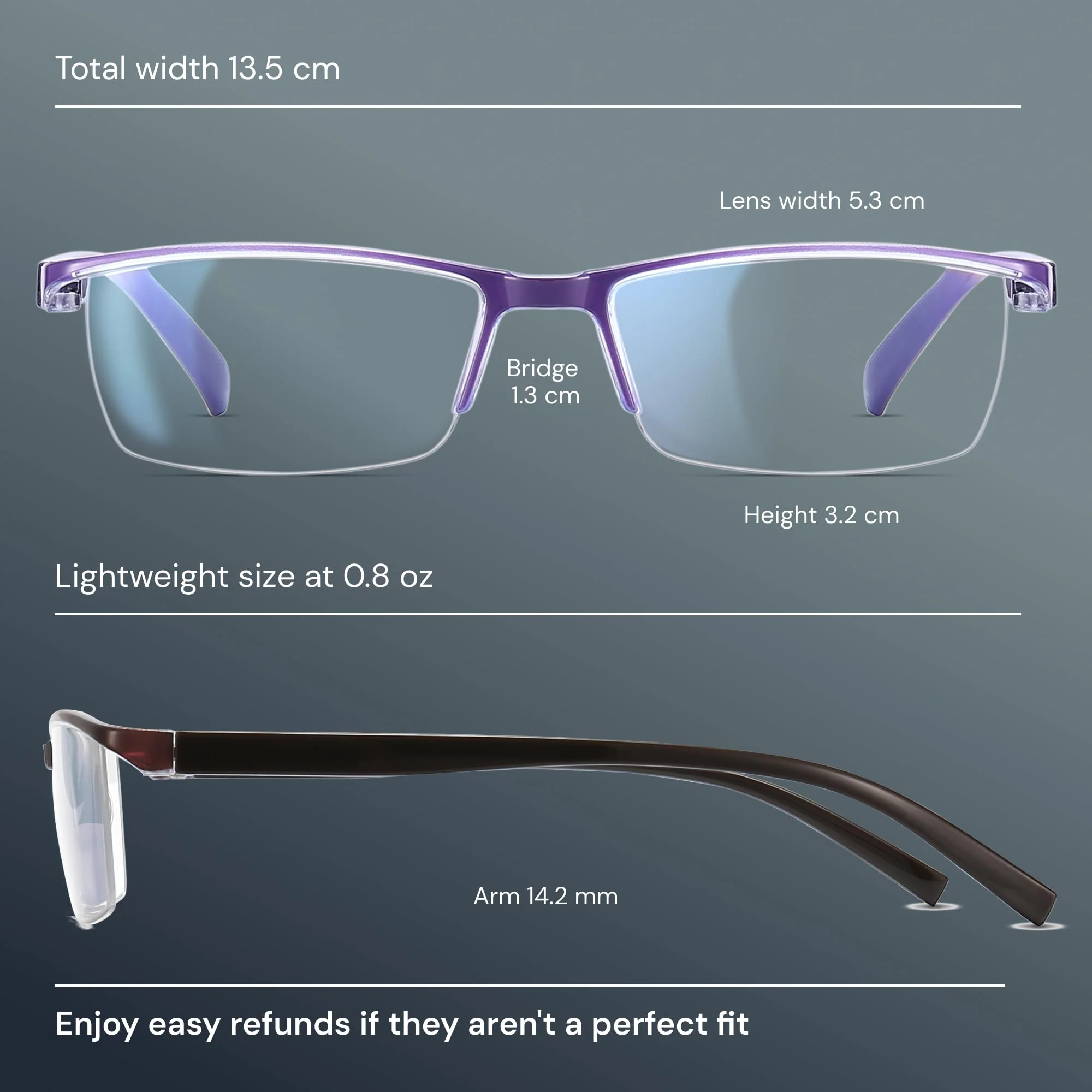 6 pack Executive Style Reading Glasses Men - Durable Readers with 99% Blue Light Blocking - Comfortable Fit with TR90 Frames - Image 7