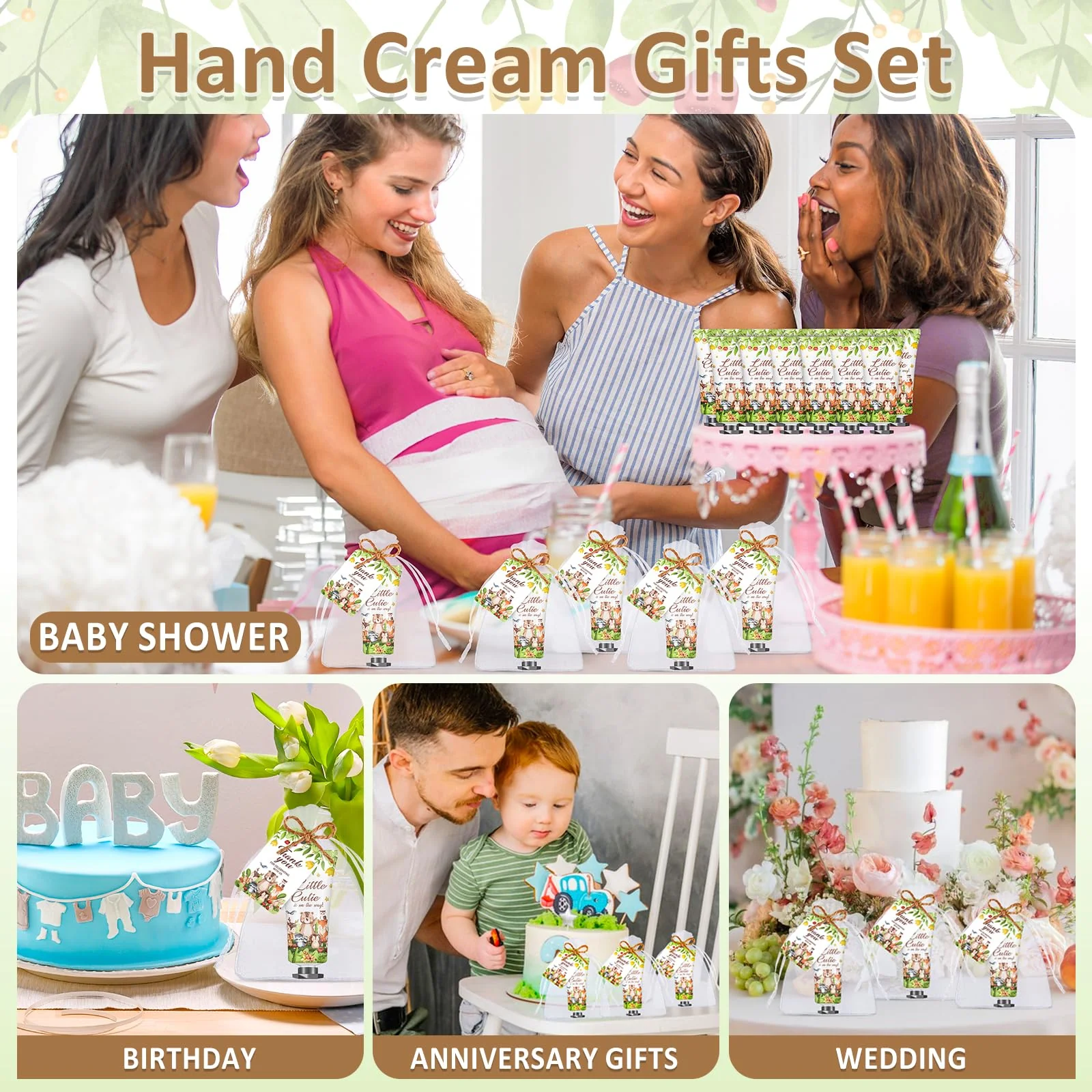 60 Sets Baby Hand Cream, Party Favors & Gifts for Guests, Bridal Shower, Travel Size Hand Lotion Bulk for Wedding, Thank You Gifts & Christmas Holiday Animals - Image 2
