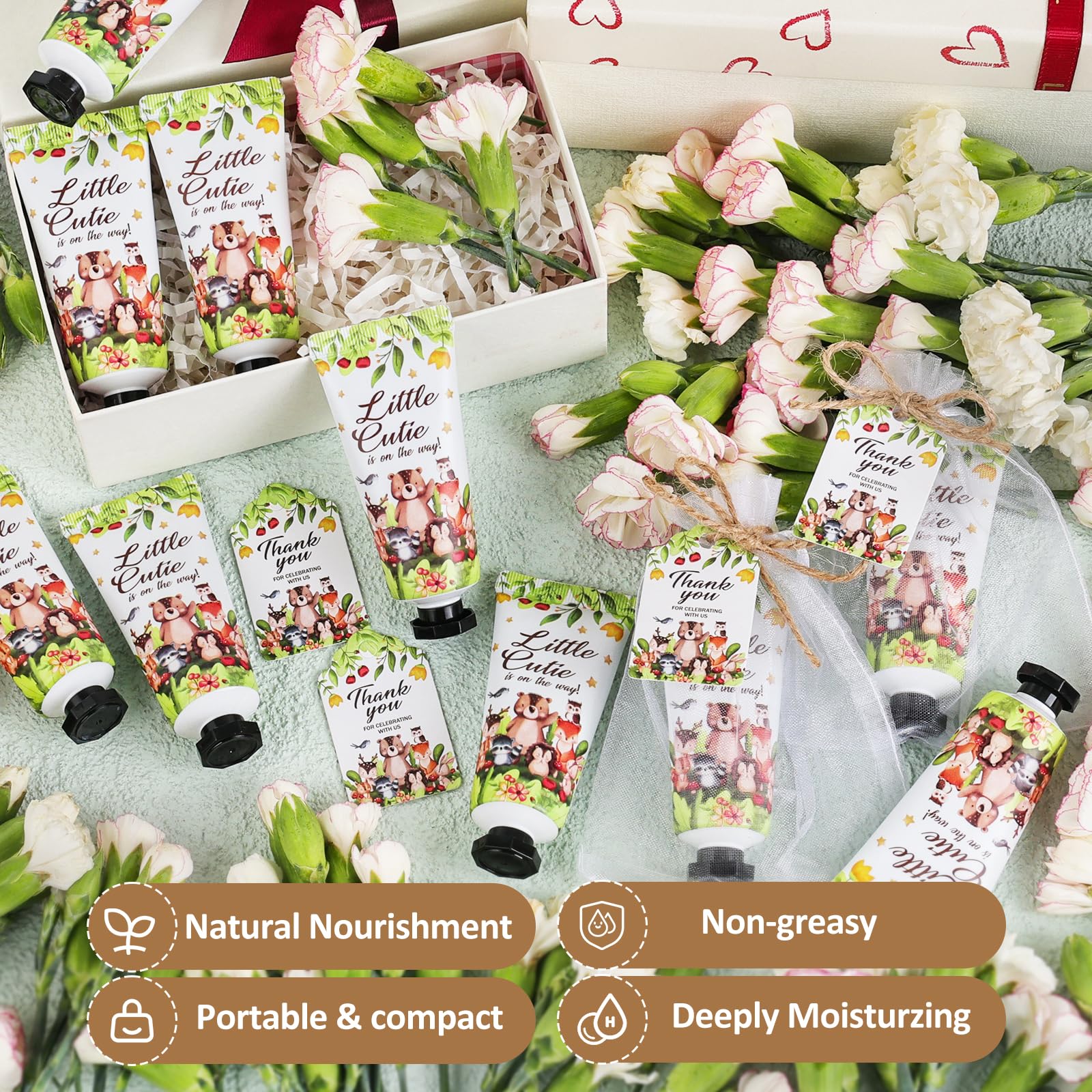 60 Sets Baby Hand Cream, Party Favors & Gifts for Guests, Bridal Shower, Travel Size Hand Lotion Bulk for Wedding, Thank You Gifts & Christmas Holiday Animals - Image 3