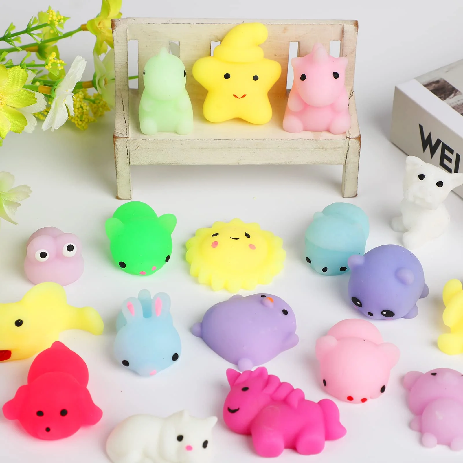 80pcs Mochi Squishy Toys, Mini Kawaii Squishy Fidget Toys Bundles Squishies Party Favors for Kids Gift for Easter Basket Stuffers Egg Fillers Birthday Classroom Prize Pinata Christmas Stocking - Image 7