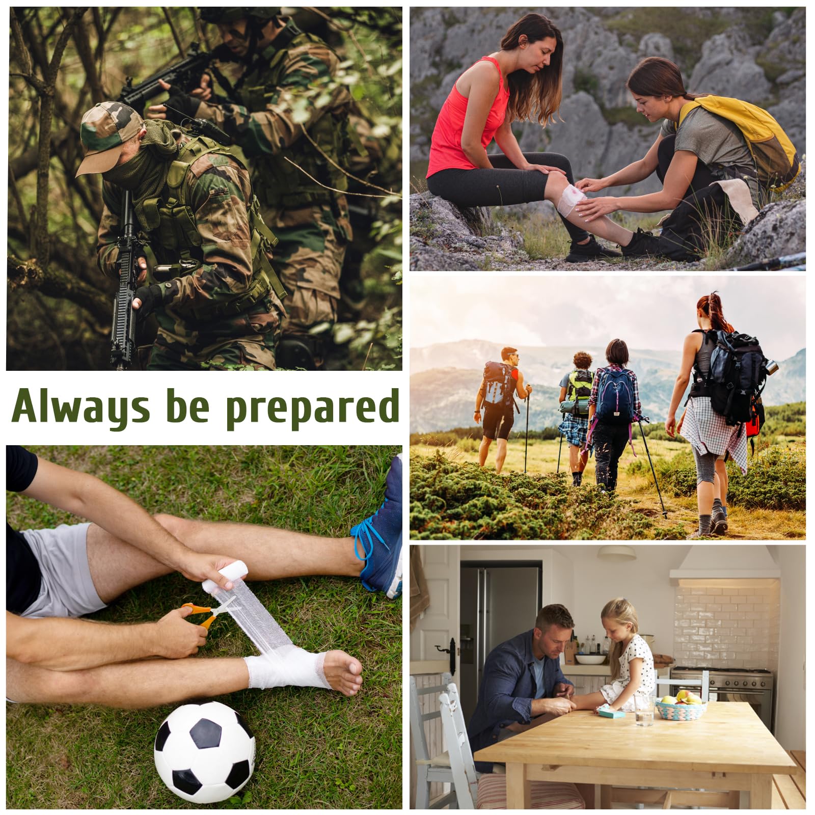 ABPIR 170 PCS Survival Kits, Survival First Aid Kit with Essential Survival Gear Emergency Medical Supplies for Hiking Camping Backpacking Outdoor Adventure, Gifts for Him Dad Men Christmas - Image 2