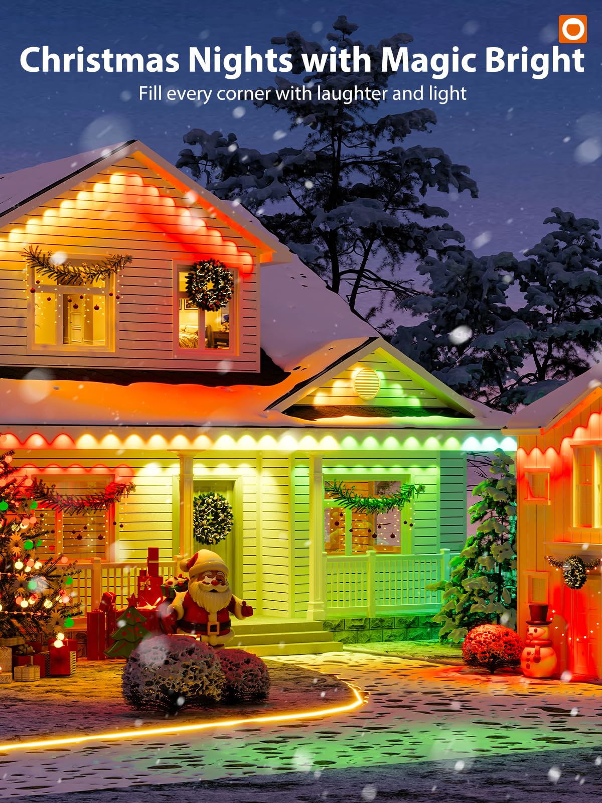 addlon 200FT Permanent Outdoor Lights, RGB+IC Smart LED Outdoor Lights for House, App & Remote Control, DIY Scene Mode, IP67 Waterproof Christmas Light, Holiday, Party, Halloween Decorations - Image 8
