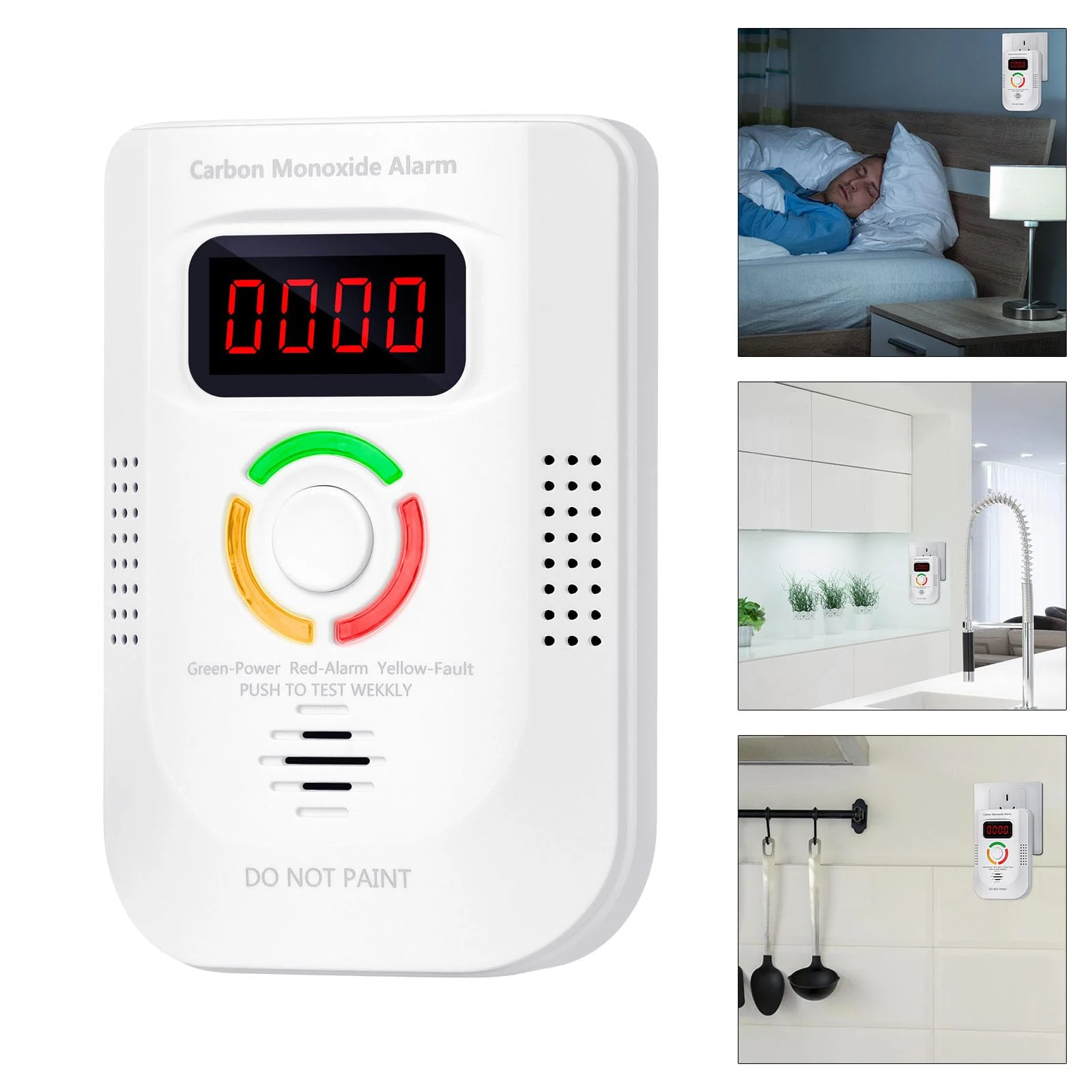 Advanced Detection Device with Alerts Systems Home Safe Carbon Monoxide Alarms ABS for Indoor Air Assurances Office Hotel Alarm - Image 9