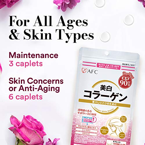 AFC Japan Collagen White Beauty with Marine Collagen Peptide, Glutathione, L-Cystine - 1.5X Better Absorption Than Other Collagen – for Skin Firmness & Whitening– 90 Days Supply's - Image 2